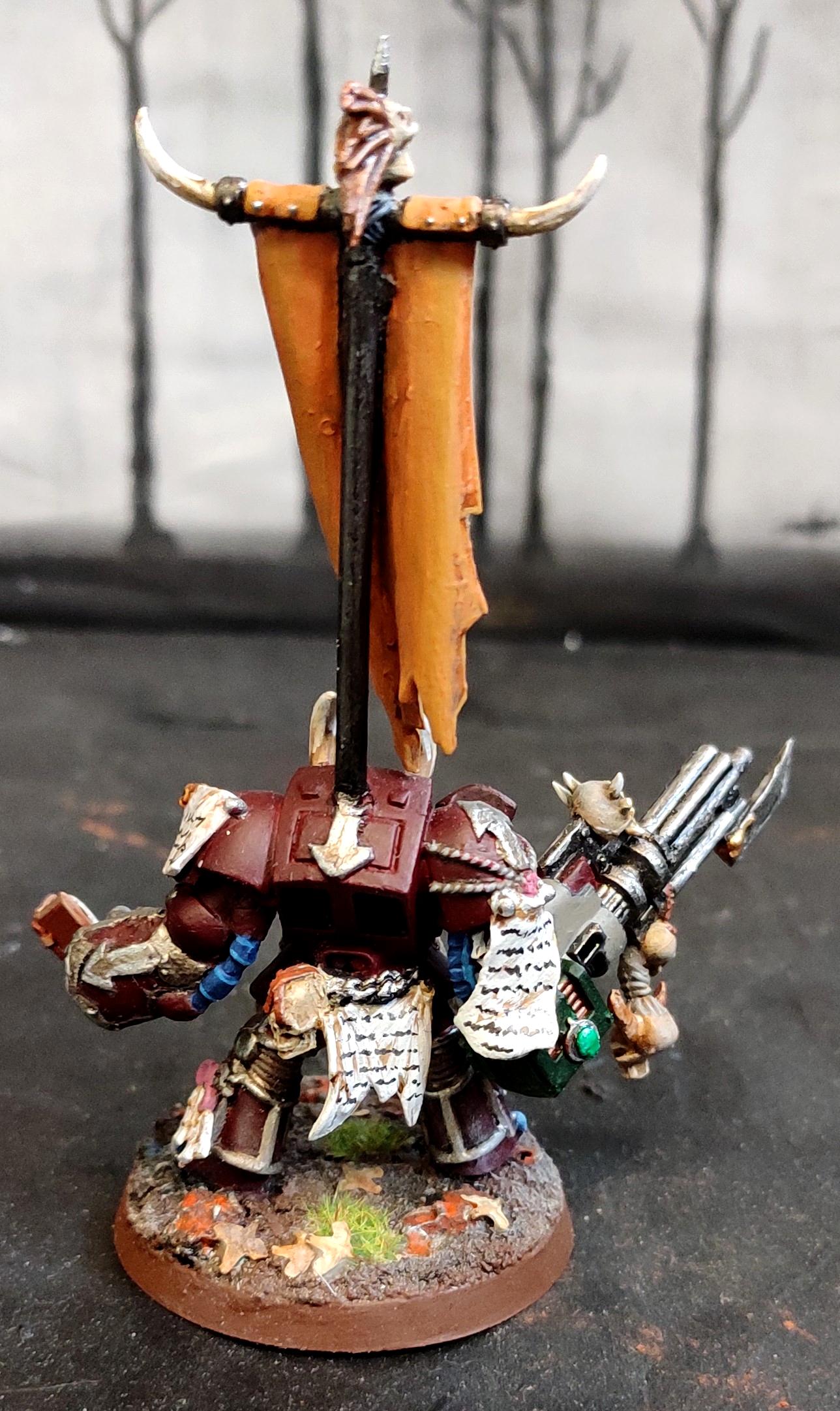Anointed, Assault Cannon, Banner, Book Of Lorgar, Chaos, Chaos Space Marines, Chaos Undivided, Conversion, Dark Vengeance, Heresy, Heretic Astartes, Infantry, Squad, Terminator Armor, Traitor Legions, Warhammer 40,000, Word Bearers