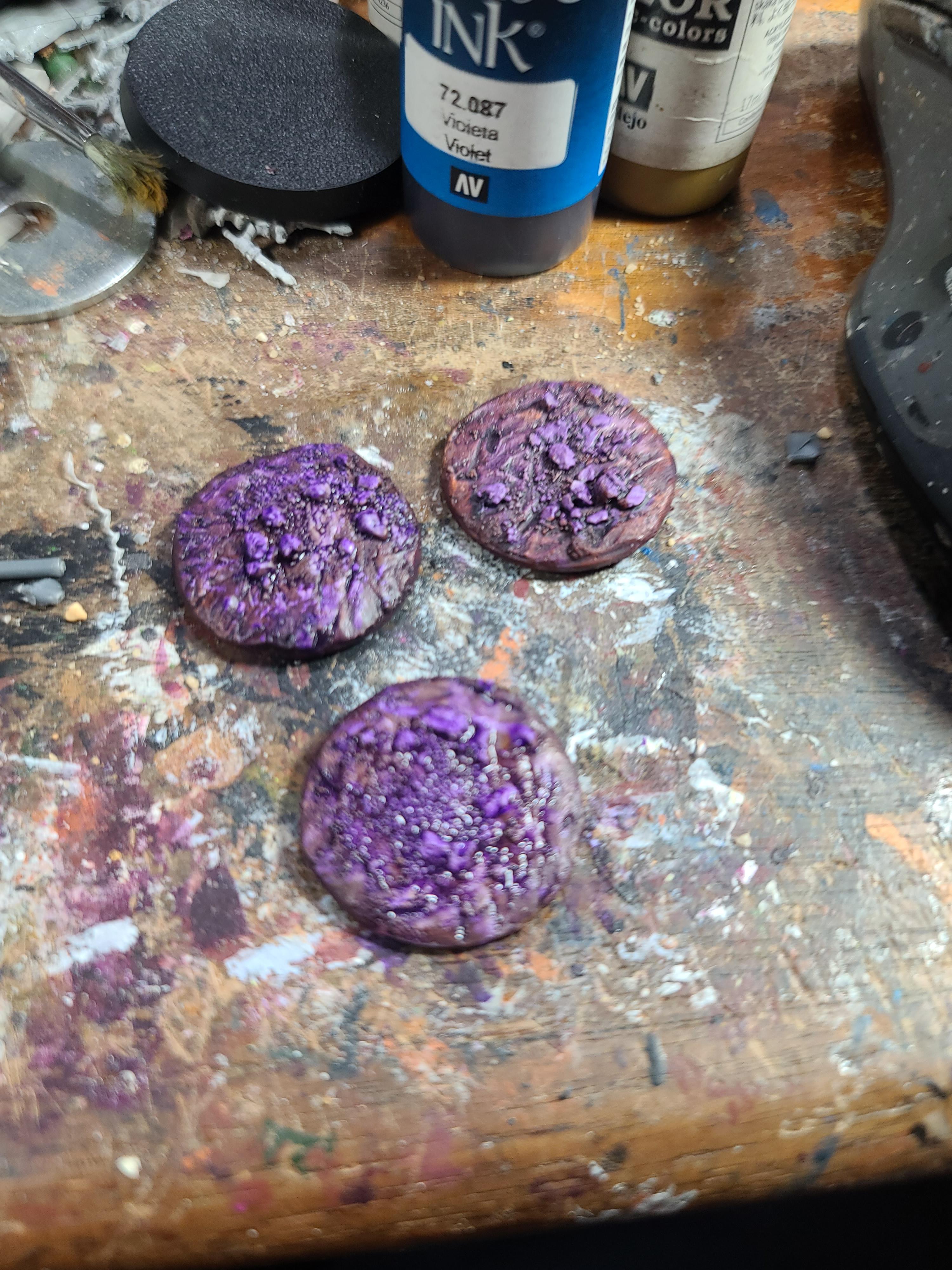 1&quot; Washer, Base, Do-it-yourself, Epic Scale, Milliput, Purple Wastland