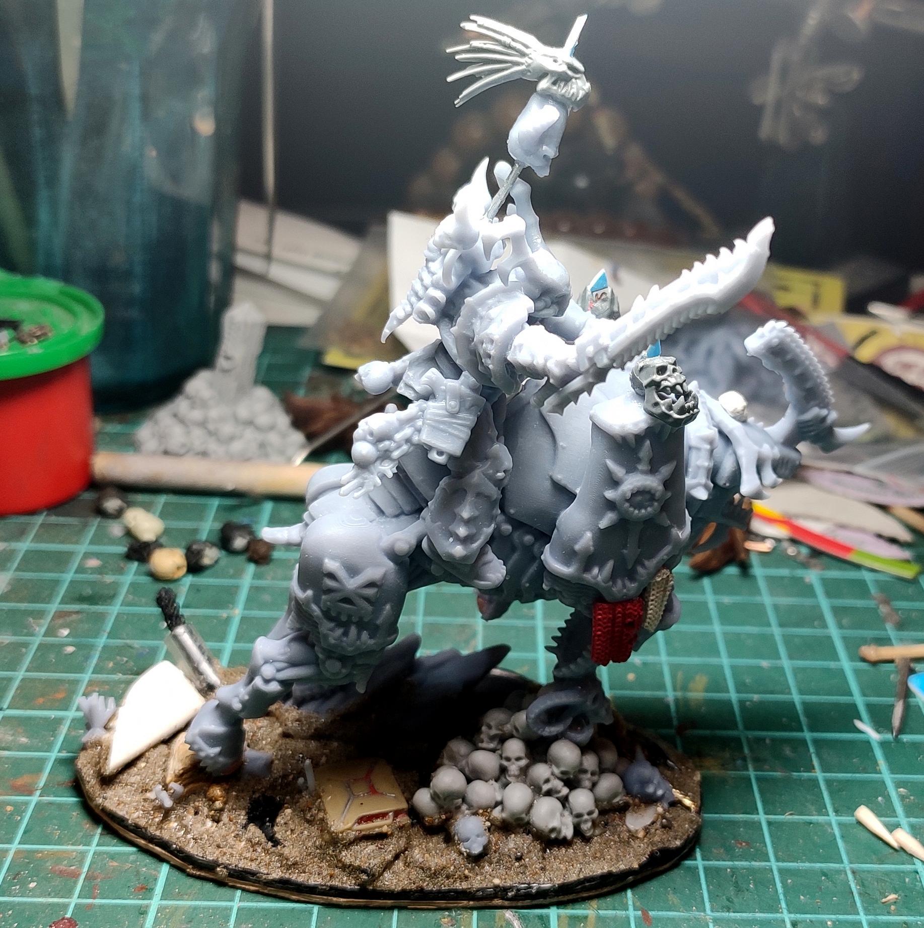 3d Print, Berserk, Berserkers, Berzerk, Berzerker, Blood For The Blood God, Cavalry, Chain Sword, Chaos, Chaos Space Marines, Conversion, Heresy, Heretic Astartes, Juggernaut, Khorne, Lord Invocatus, Putty, Skulls For Skull Throne, Traitor Legions, Trophy, Warhammer 40,000, Work In Progress, World Eaters