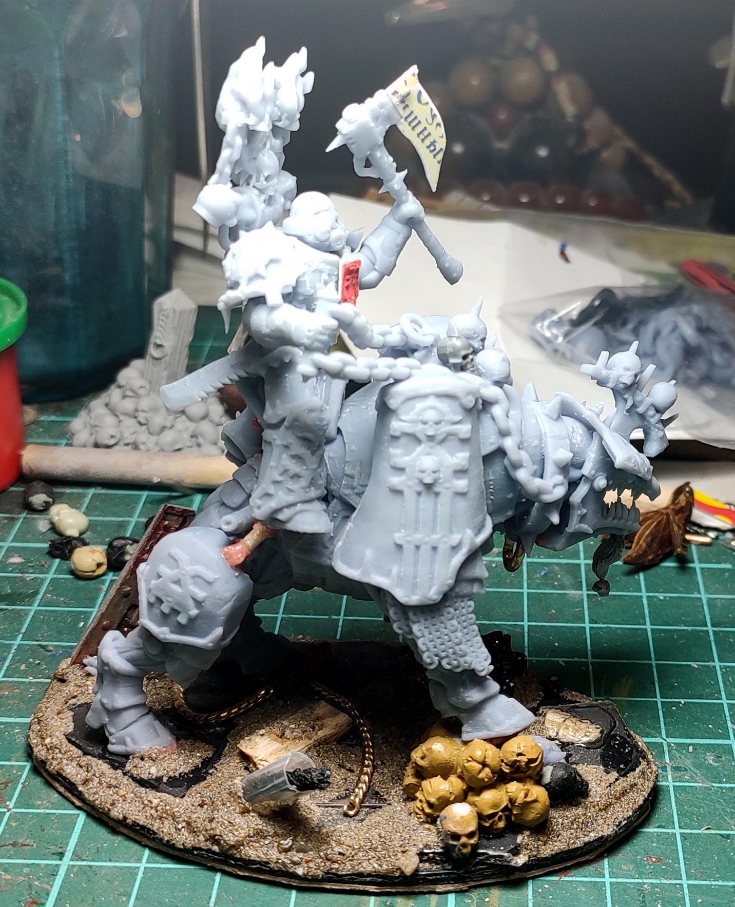 3d Print, Berserk, Berserkers, Berzerk, Berzerker, Blood For The Blood God, Cavalry, Chaos, Chaos Space Marines, Conversion, Heresy, Heretic Astartes, Juggernaut, Khorne, Power Axe, Putty, Skulls For Skull Throne, Traitor Legions, Trophy, Warhammer 40,000, Work In Progress, World Eaters