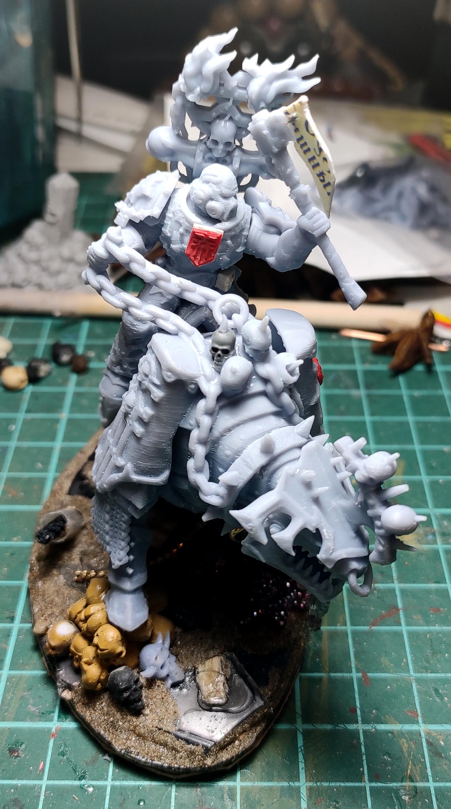 3d Print, Berserk, Berserkers, Berzerk, Berzerker, Blood For The Blood God, Cavalry, Chaos, Chaos Space Marines, Conversion, Heresy, Heretic Astartes, Juggernaut, Khorne, Power Axe, Putty, Skulls For Skull Throne, Traitor Legions, Trophy, Warhammer 40,000, Work In Progress, World Eaters