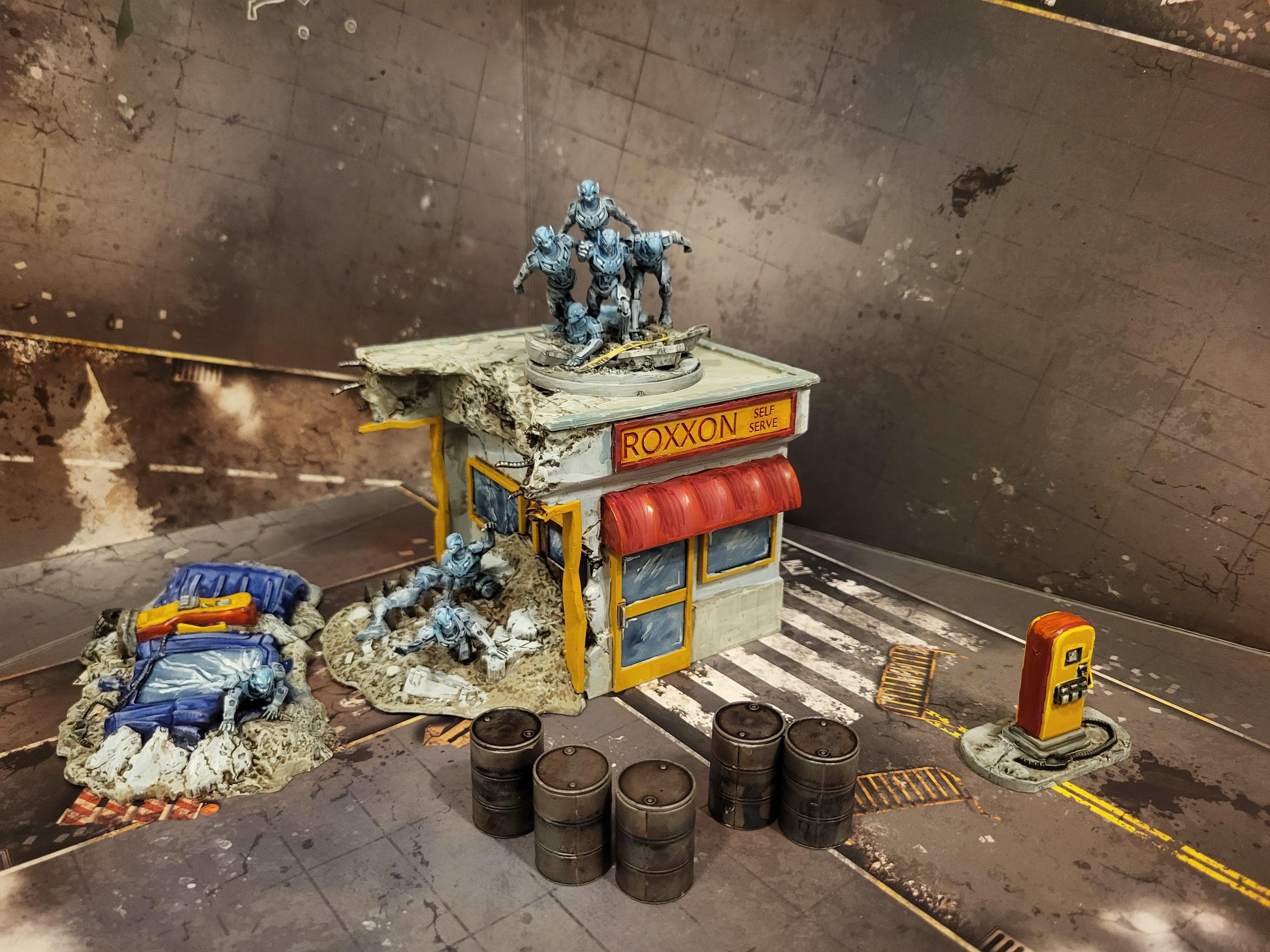 Gas Station, Marvel, Modern, Ruins, Store, Terrain, Ultron