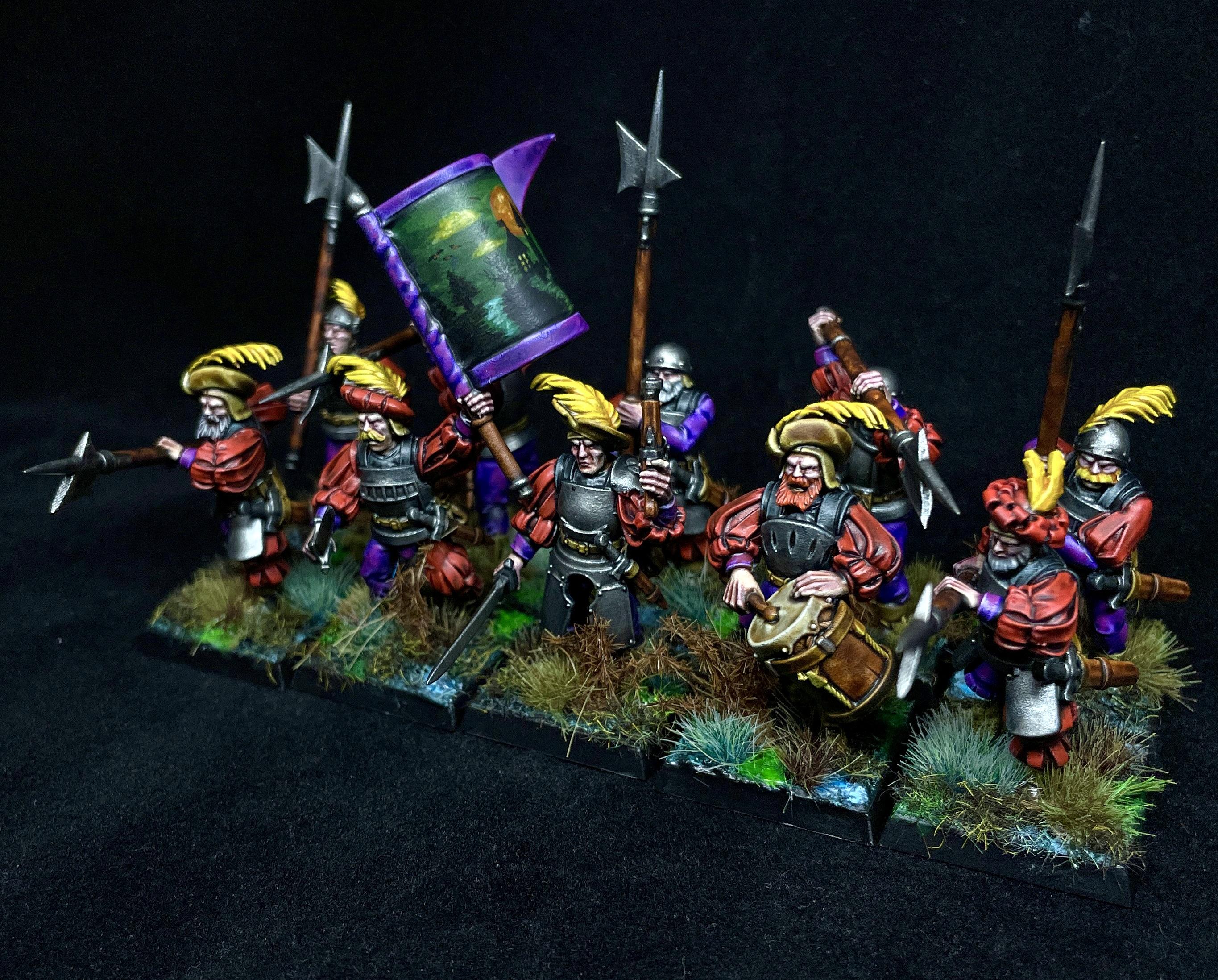 Banner, Empire, Empire Halberdiers Old World, Halberdiers, Old World, Sunland