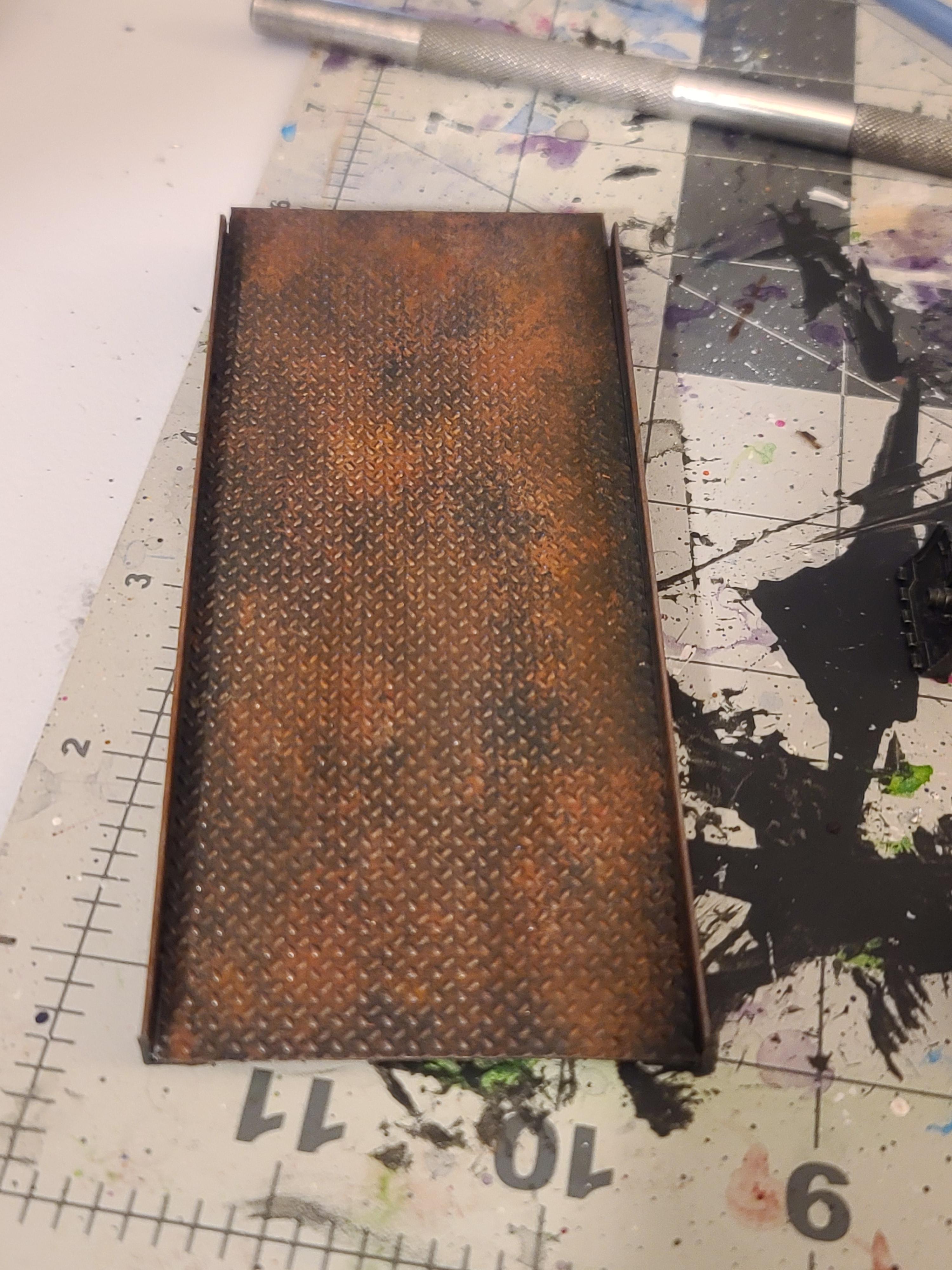 Bridge, Necromunda, Plasticard, Rust Painting, Scratch Build