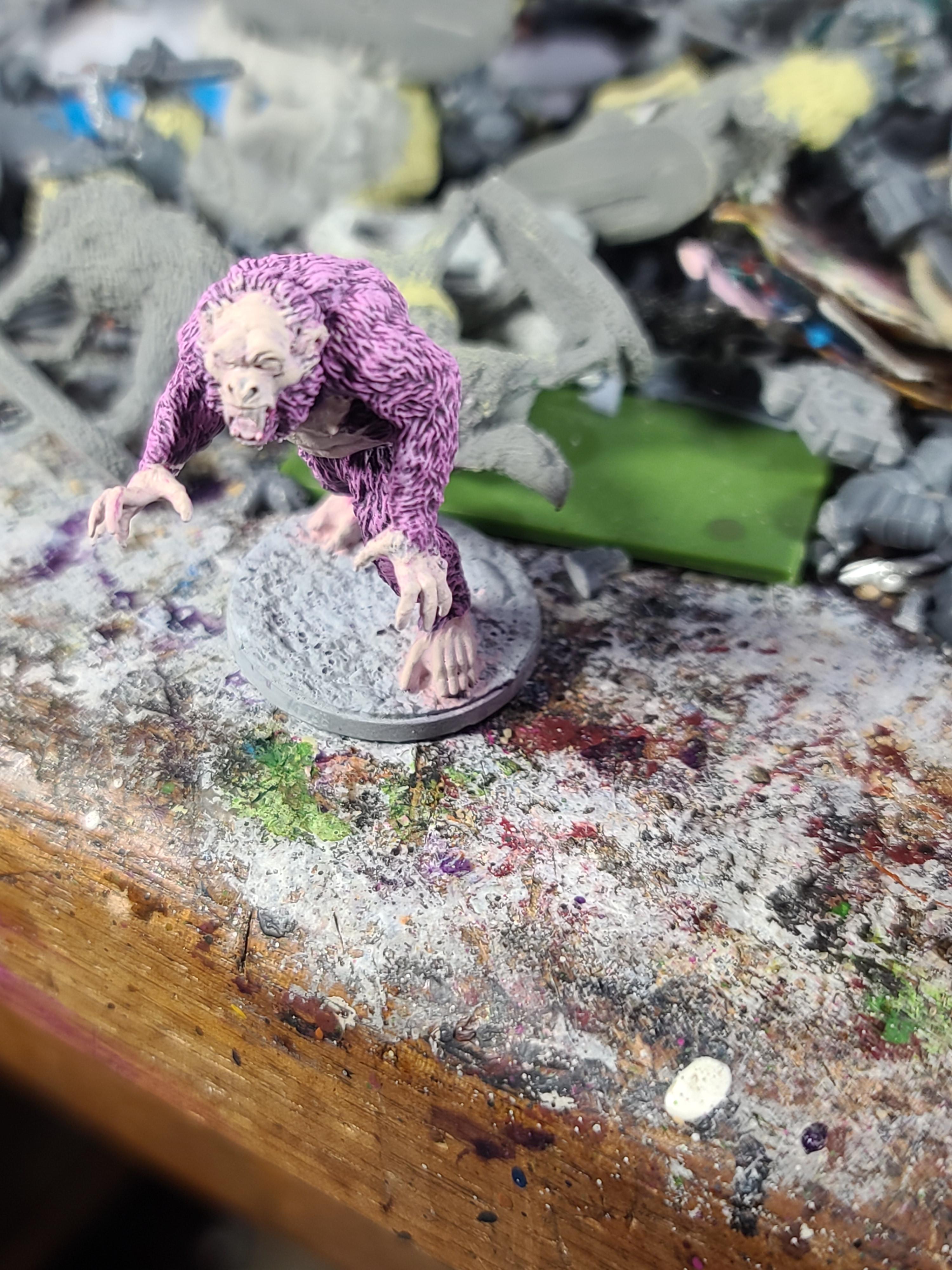 Ape, Bones, Dungeons And Dragons, Killer Ape, Monster, Reaper Miniatures, Unusual Colors