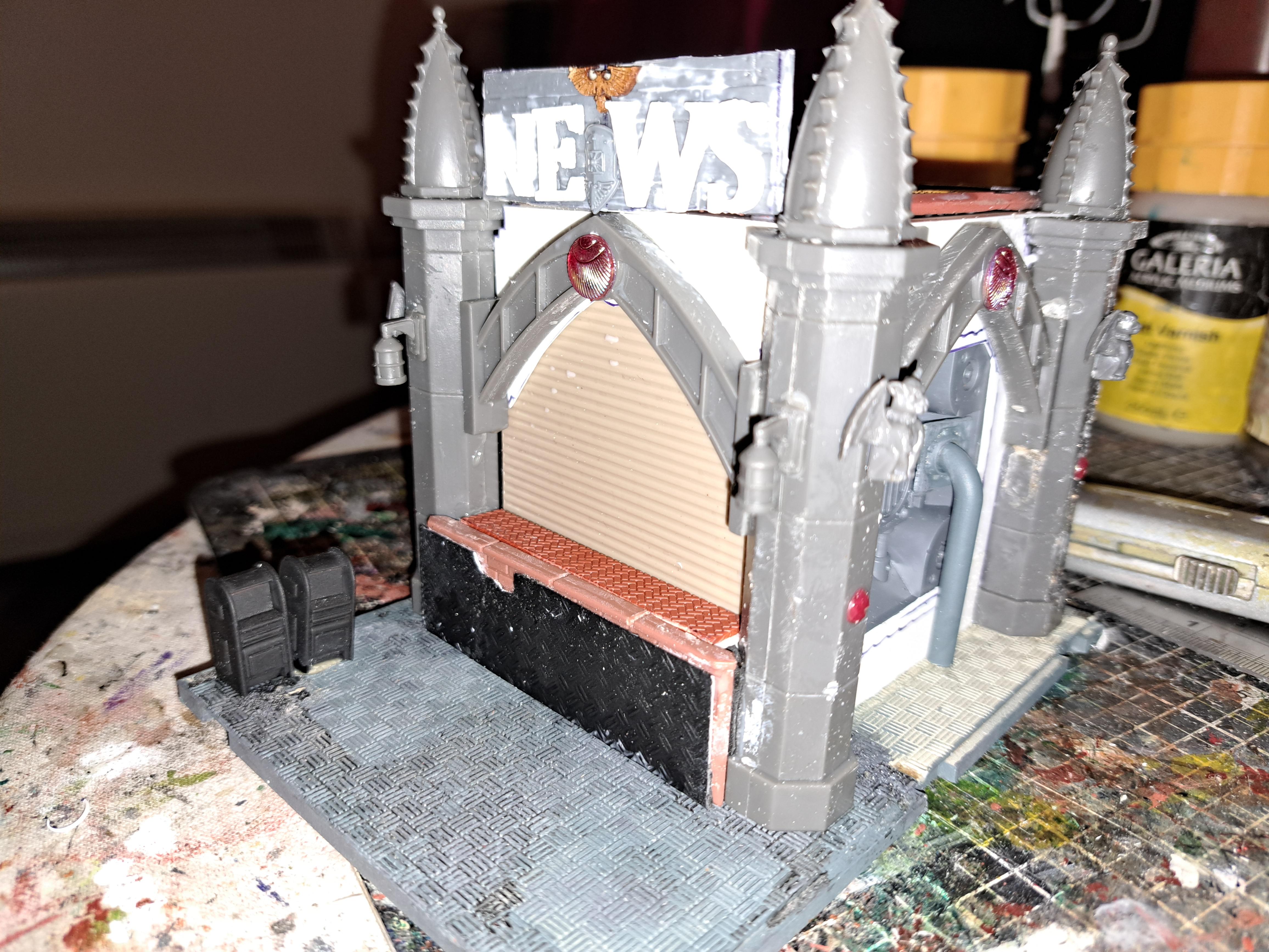 City, Kiosk, Terrain, Warhammer 40,000, Work In Progress