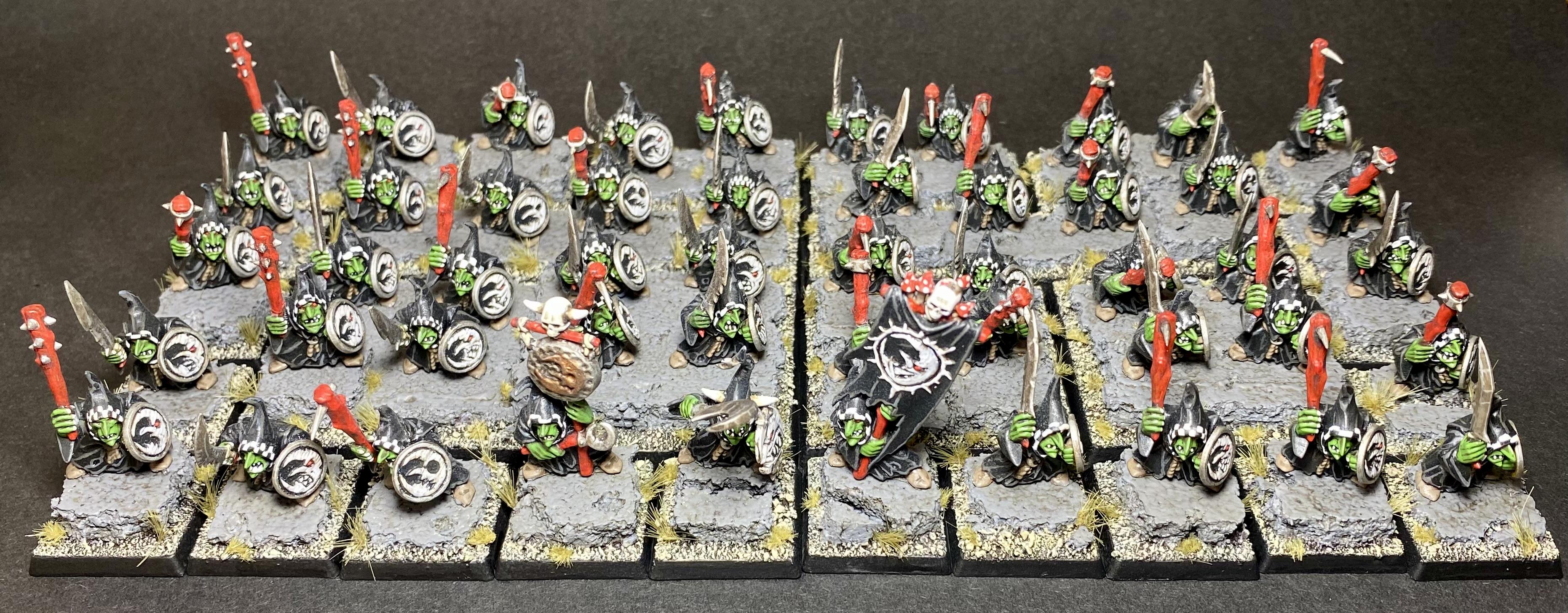 Goblins, Night Goblins, Orcs, Regiment, Unit, Warhammer Fantasy, Warhammer The Old World, Wtow