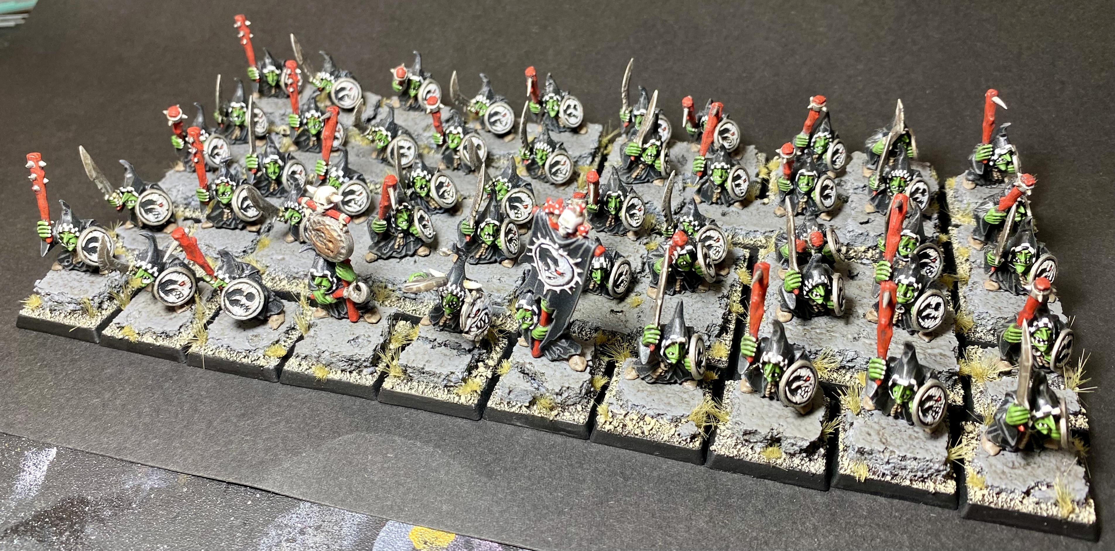 Goblins, Night Goblins, Orcs, Regiment, Unit, Warhammer Fantasy, Warhammer The Old World, Wtow