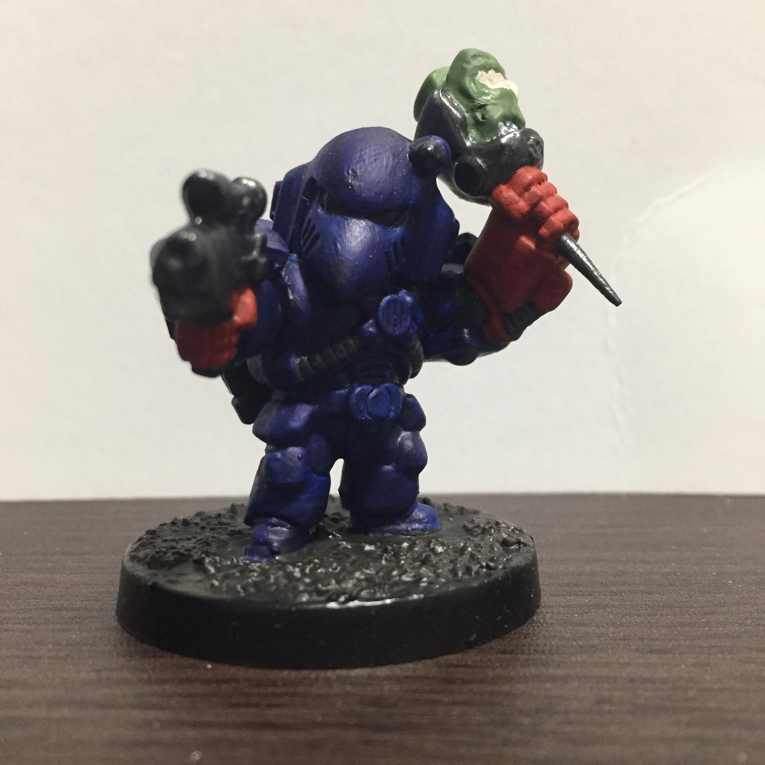 Chibi, Crimson Fists, Gashapon, Repaint, Rogue Trader, Space Marines, Warhammer 40,000, Warhammer Fantasy