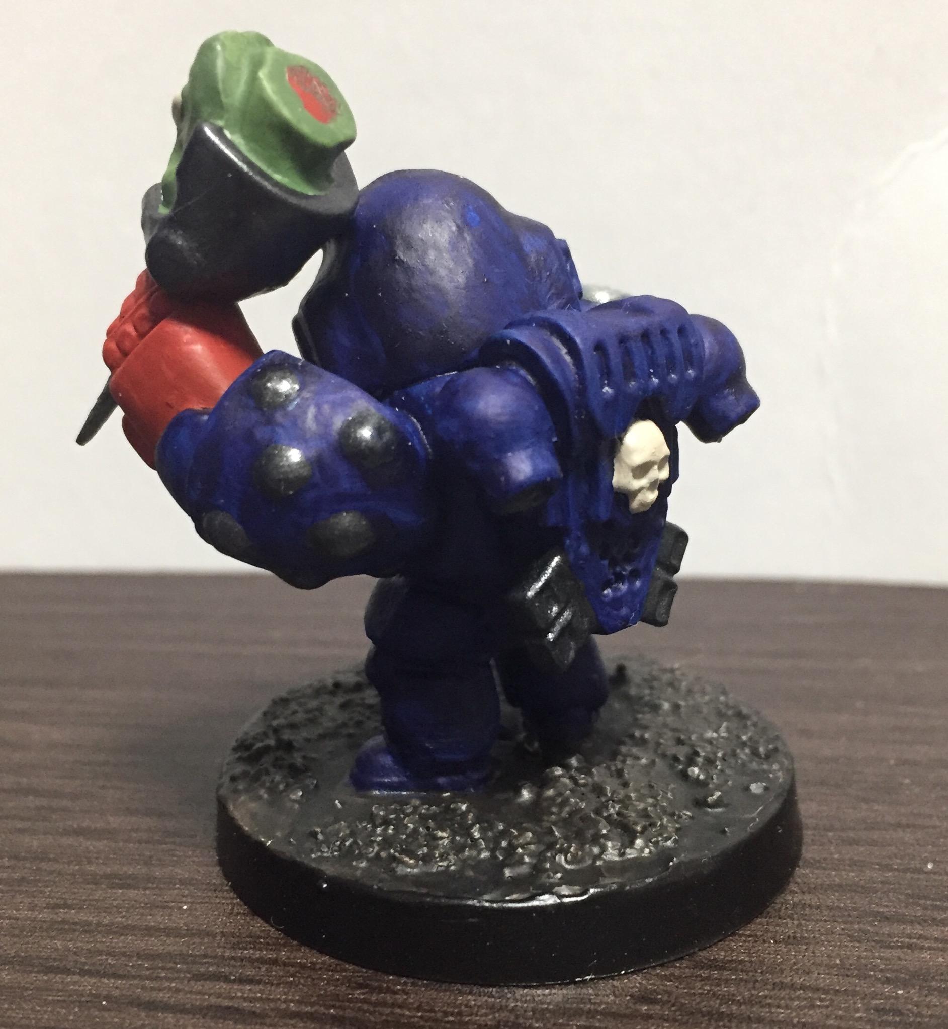 Chibi, Crimson Fists, Gashapon, Repaint, Rogue Trader, Space Marines, Warhammer 40,000, Warhammer Fantasy
