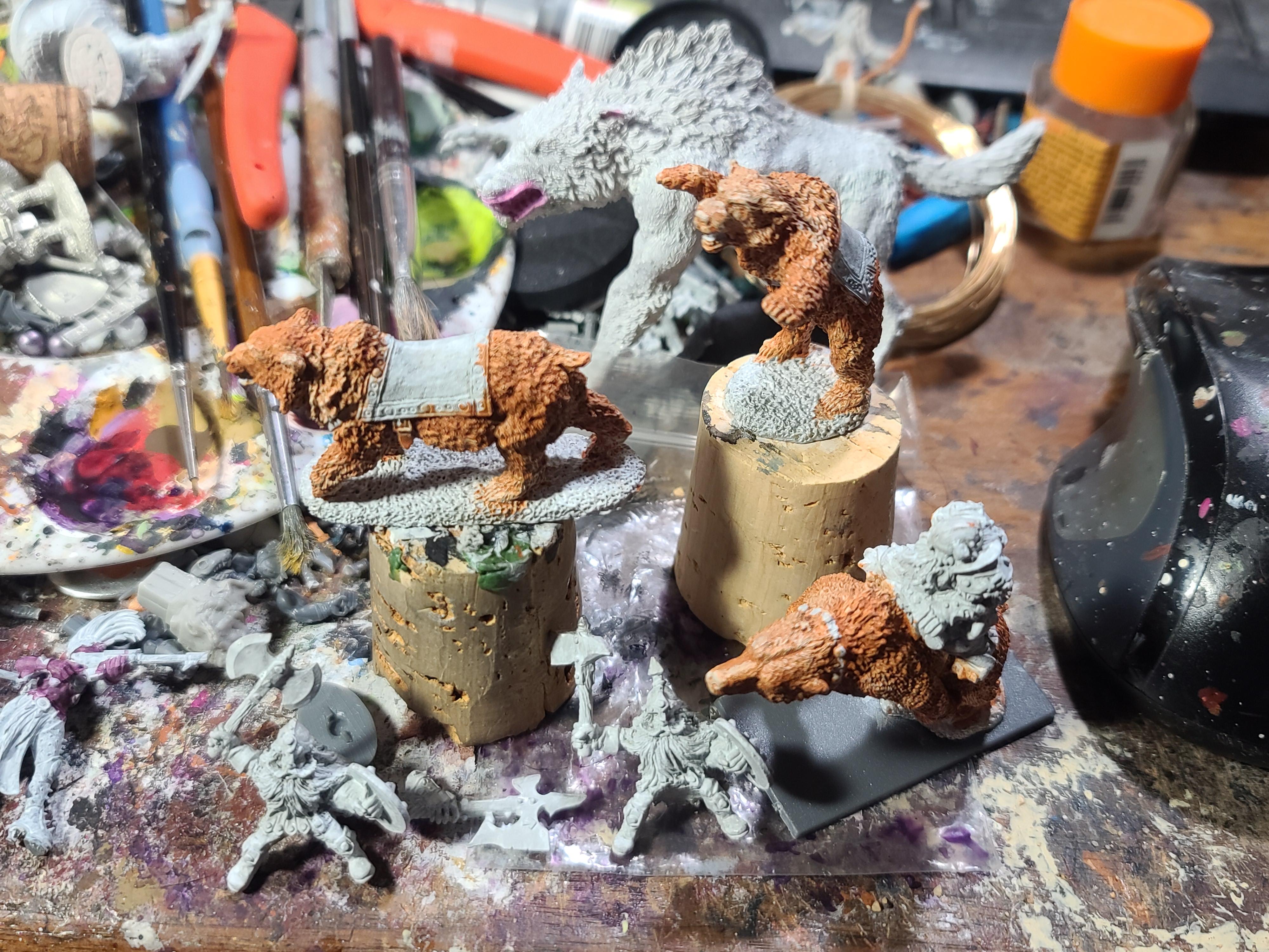 Anglycn, Bear, Bear Cavalry, Cnebba, Dwarves, Mierce Miniatures, Reaper Miniatures, Werewolf