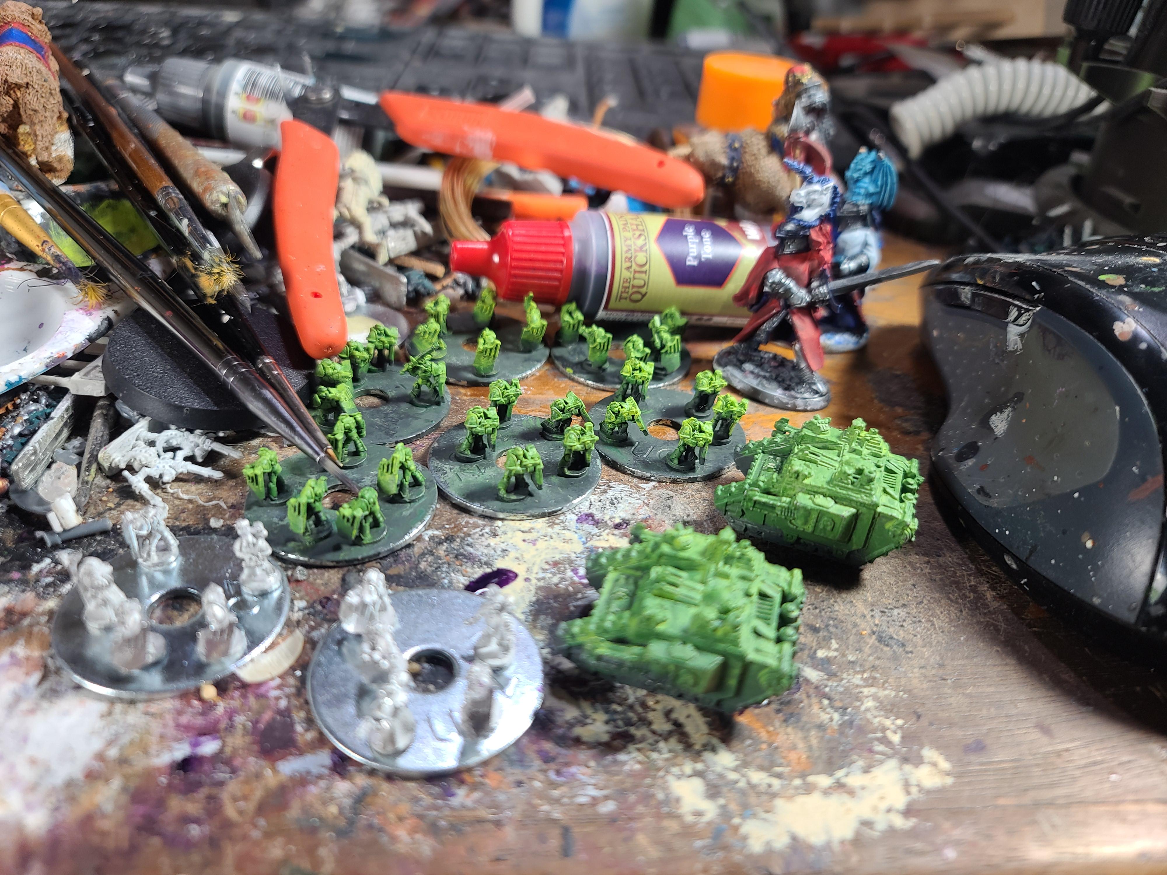 6mm, Breachers, Epic, Games Workshop, Knights, Land Raider, Reaper Miniatures, Salamanders, Space Marines, Vanguard Miniatures