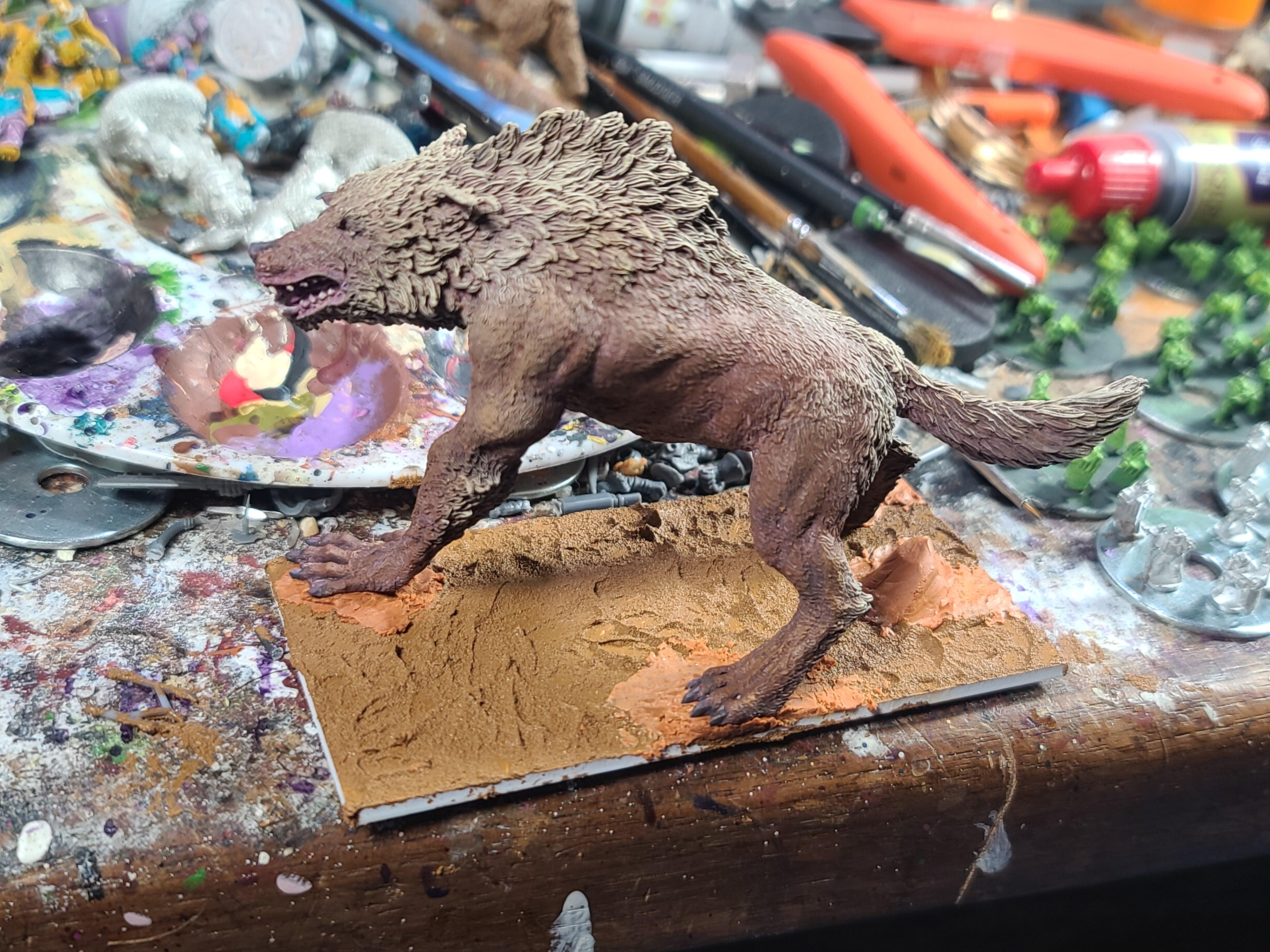 Cnebba, Drybrush, Maegenwulf, Mierce Miniatures, Monster, Resin, Werewolf