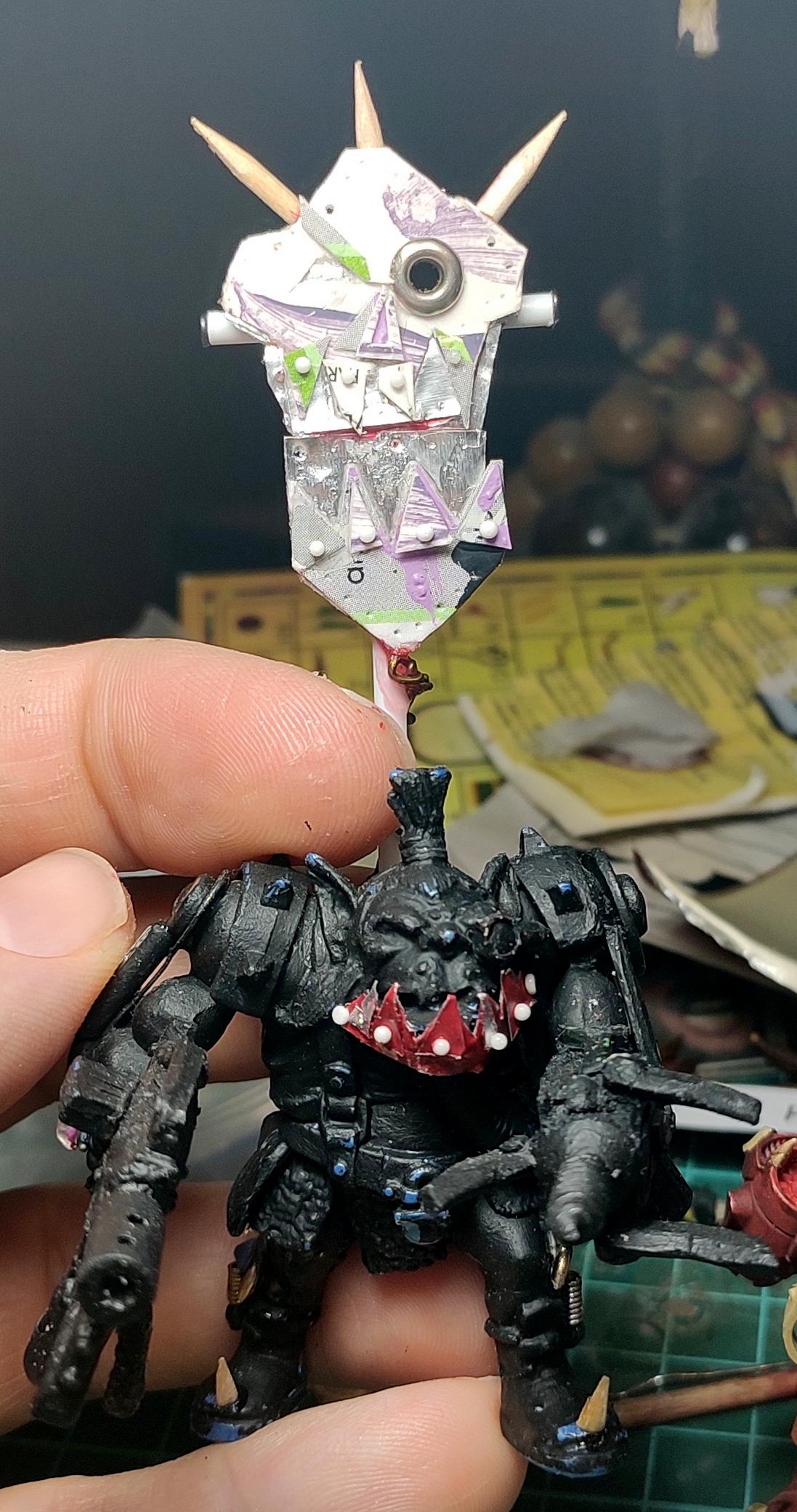 Banner, Conversion, Cyborg, Fantasy Battles, From Russia, Infantry, Kitbash, Orcs, Power Claw, Scratch Build, Technolog, Tehnolog, Warriors, Work In Progress
