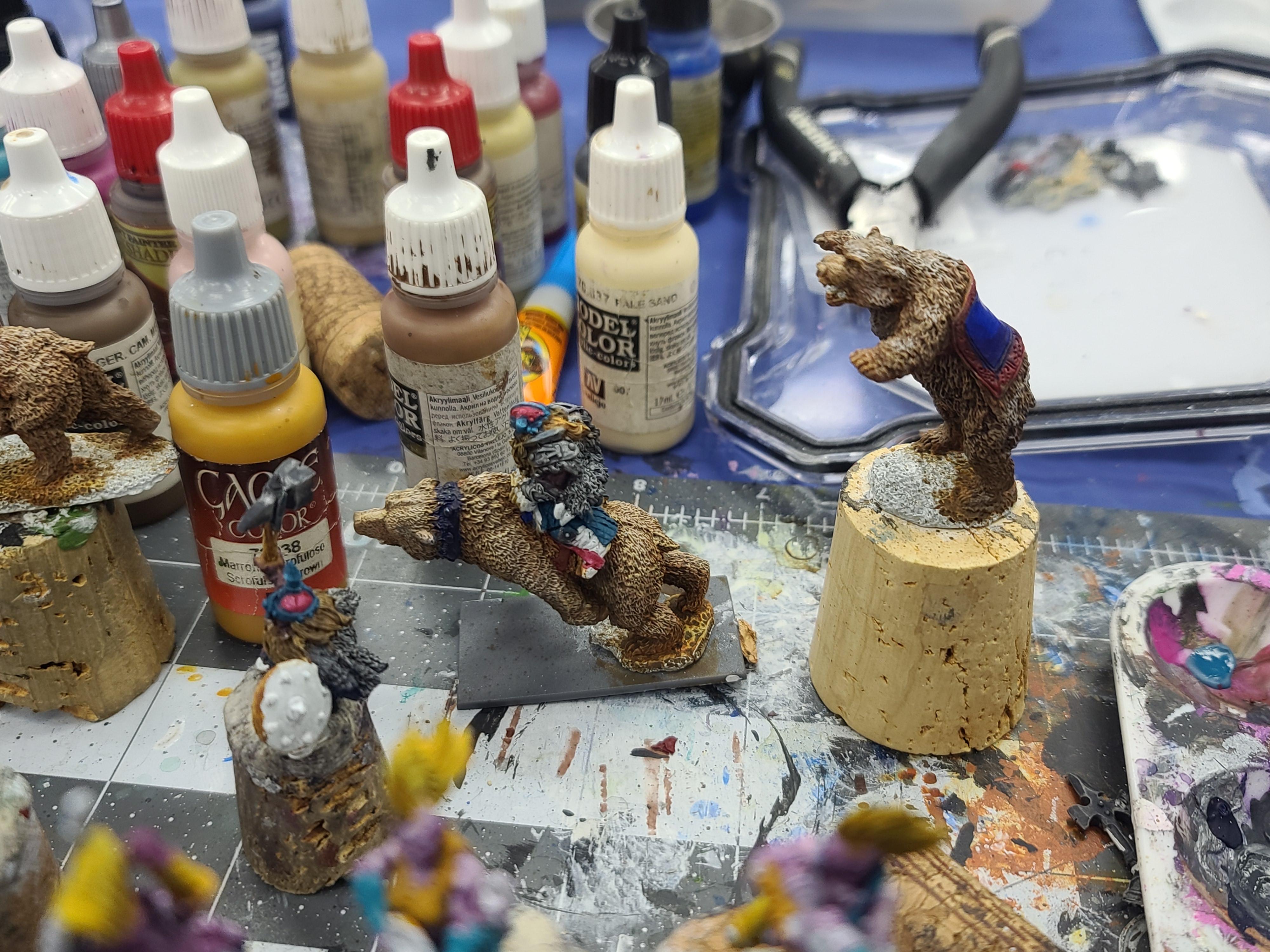 Bear Cavalry, Dwarves, Metal, Reaper Miniatures