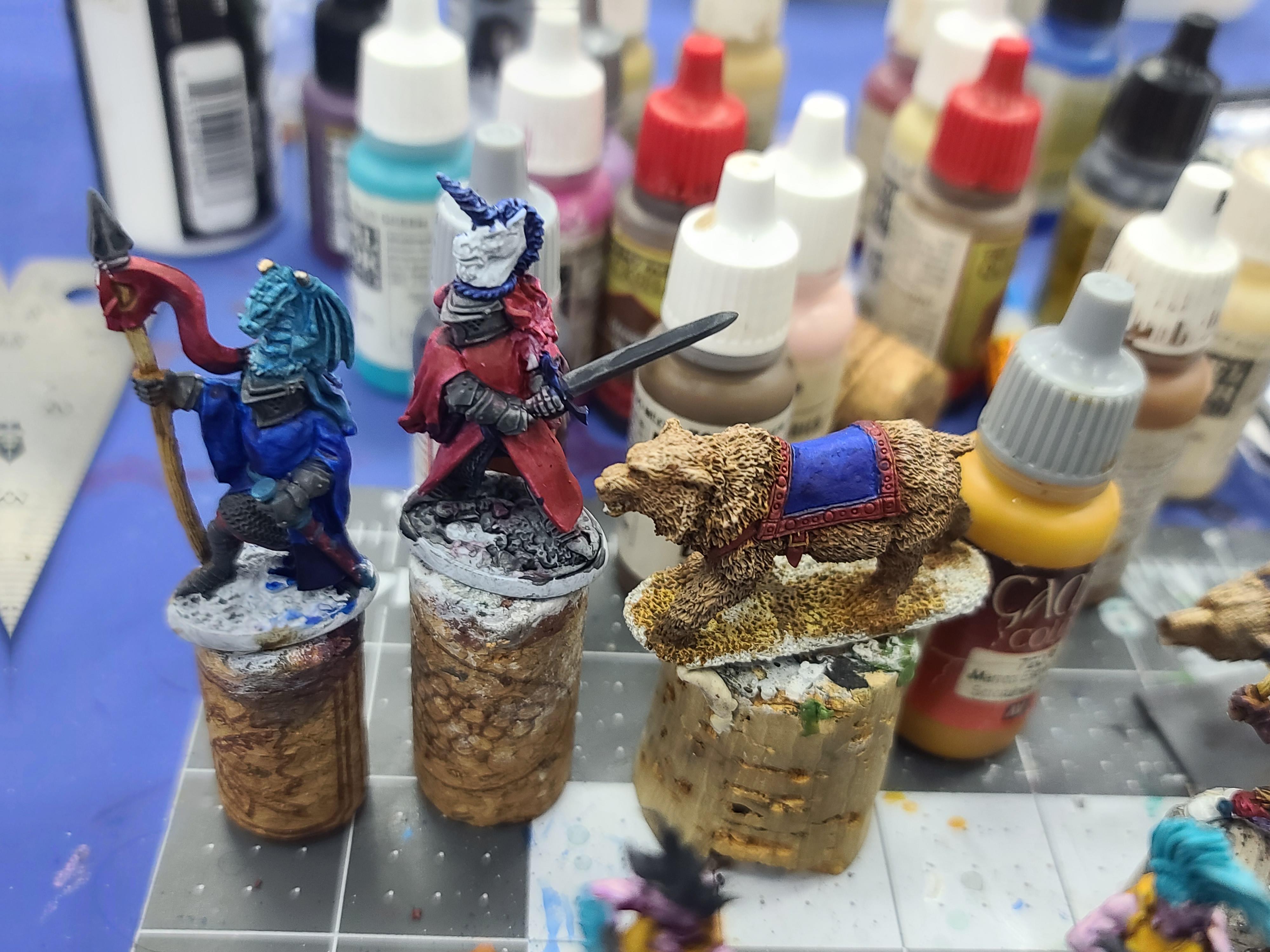 Foot Knights, Knights, Reaper Miniatures, Sir Justin The Green, Sir Richard The White