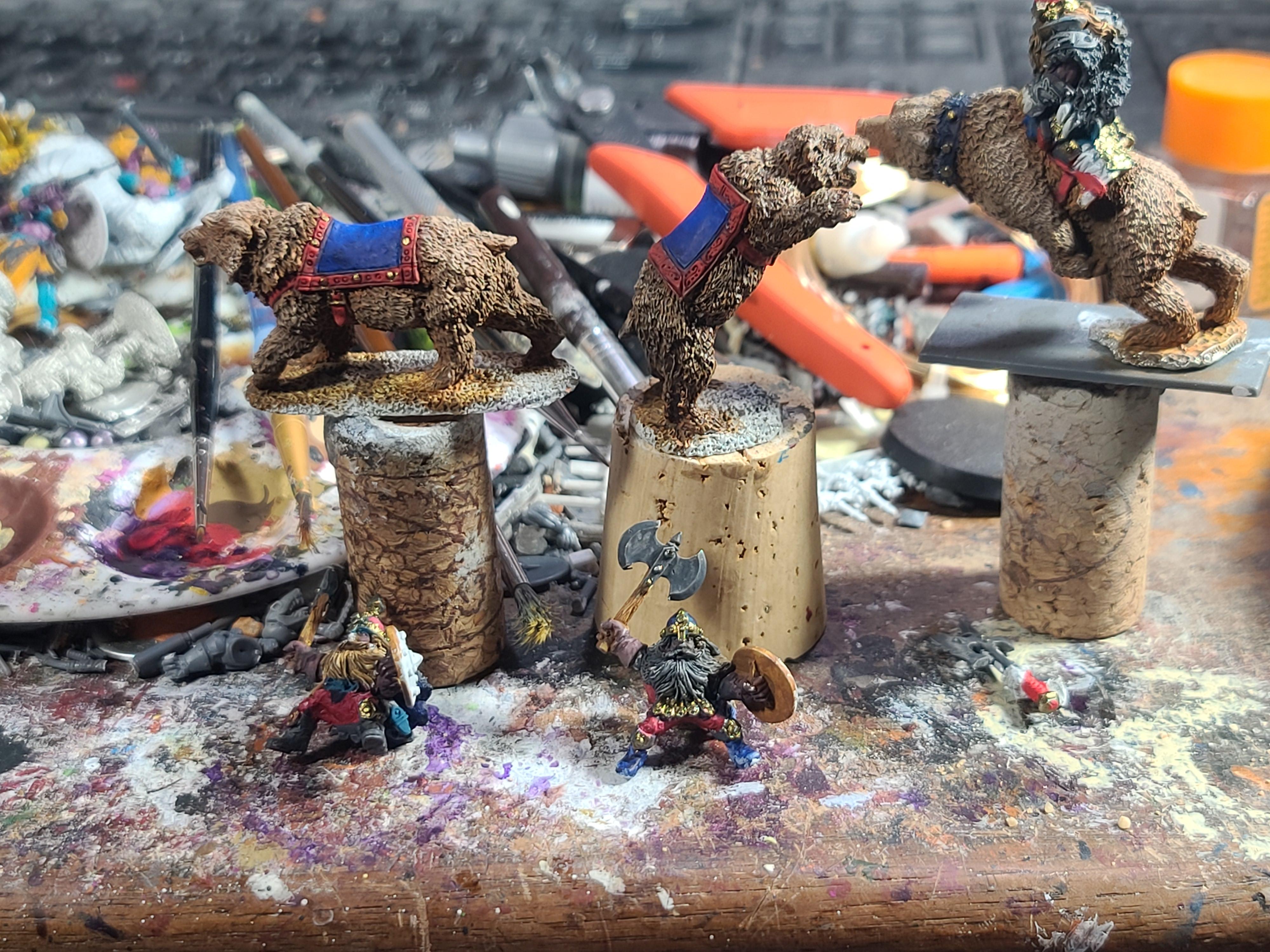 Bear, Bear Cavalry, Dwarves, Metal, Reaper Miniatures