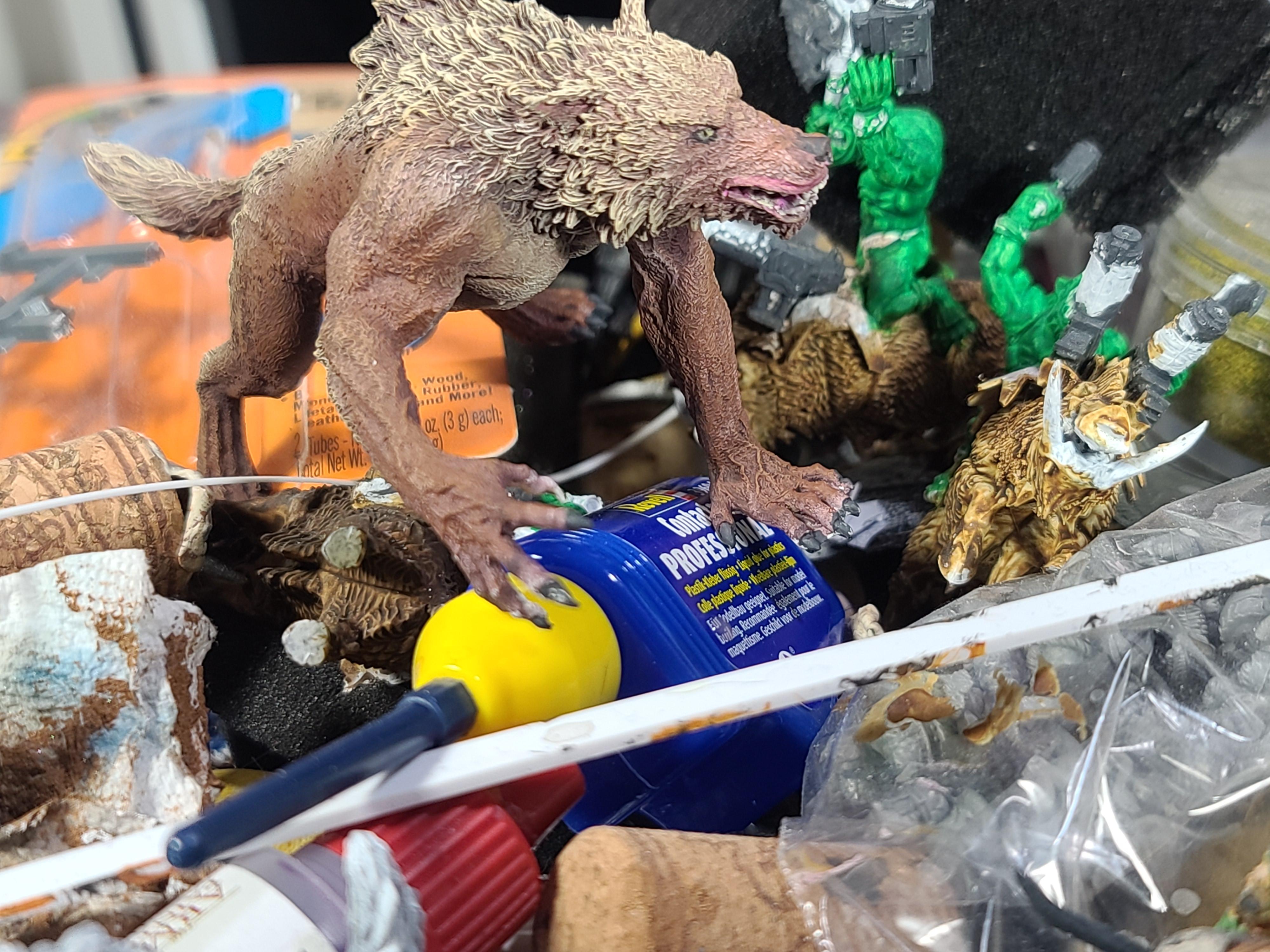 Anglcynn, Cnebba, Mierce Miniatures, Resin, Werewolf, Wolf Monster