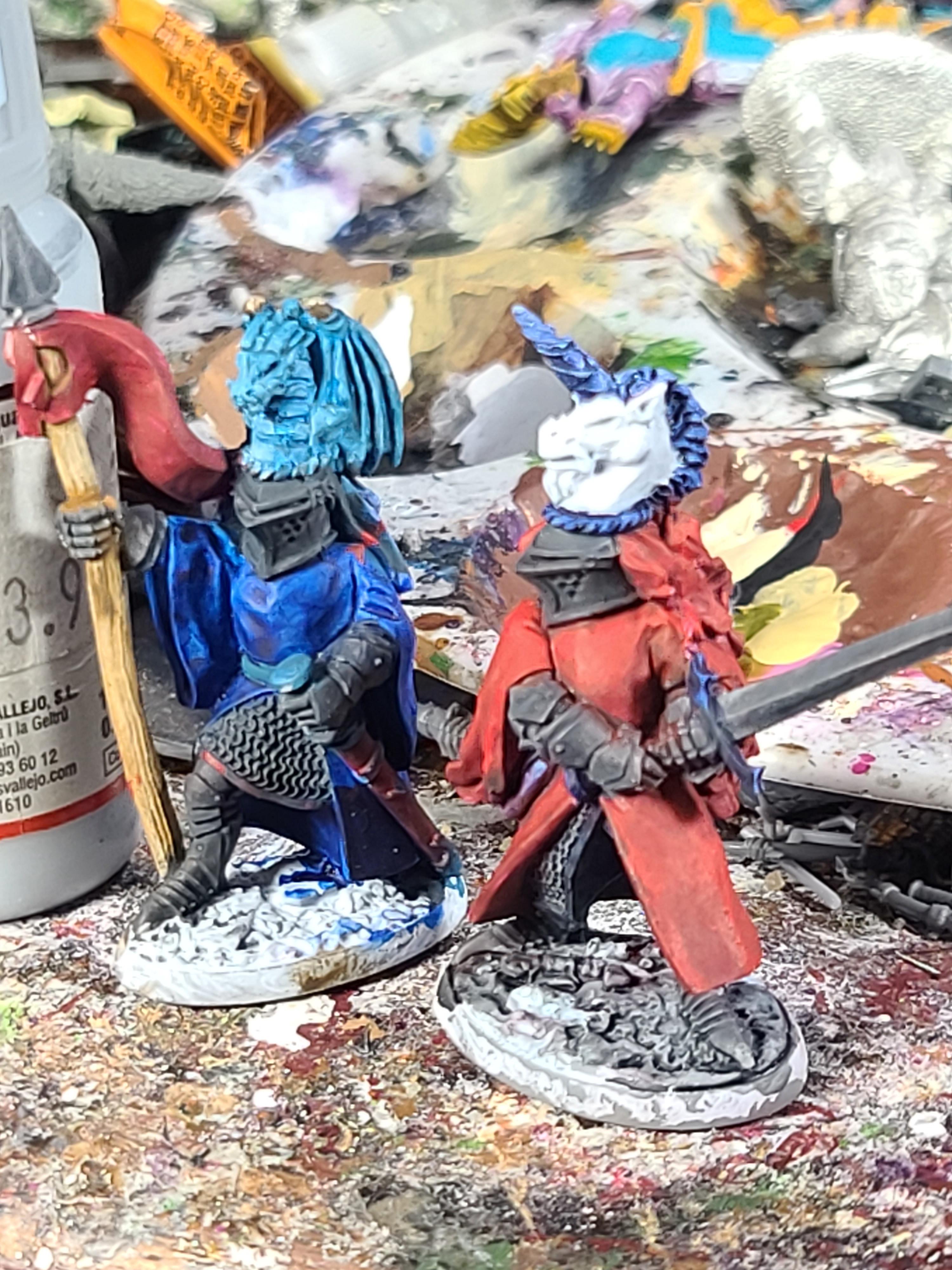 Bones, Dungeons And Dragons, Knights, Reaper Miniatures, Sir Justin The Green, Sir Richard The White