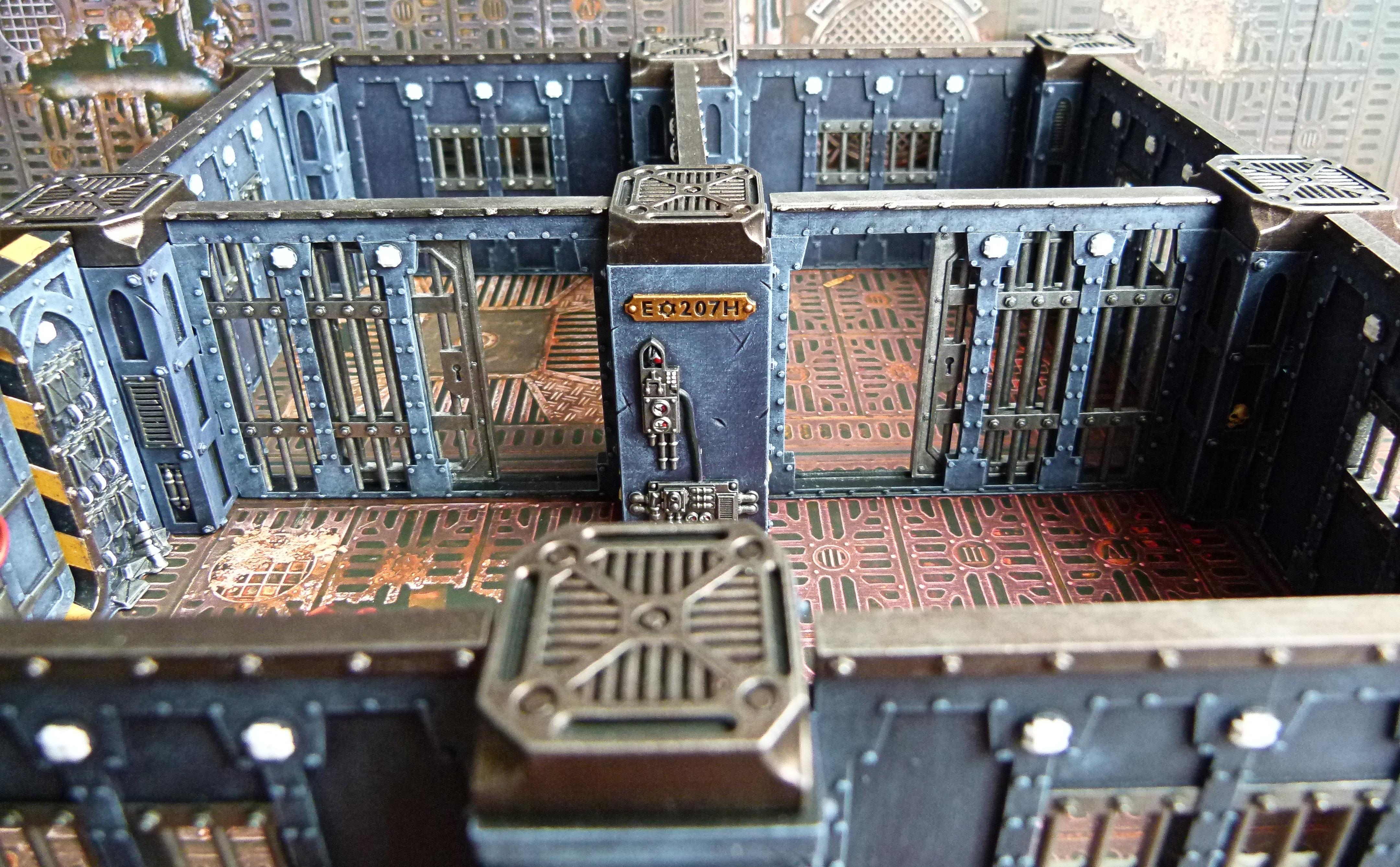 Space Hulk Prison Right Side Plan Cell Doors Open