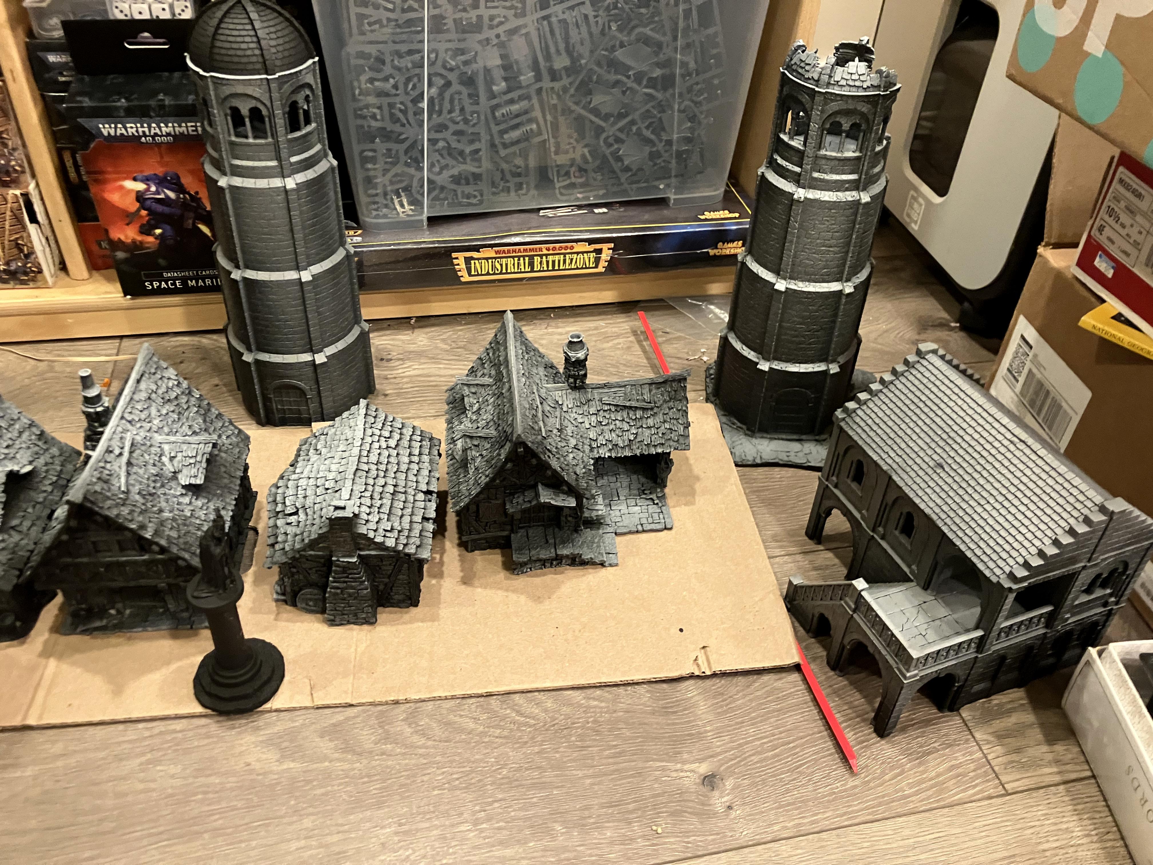 Age Of Sigmar, Buildings, Fantasy Village, Oldhammer, Painting, Tabletop World Scenery, Terrain, Warhammer Fantasy, Warhammer Fortress, Warhammer The Old World, Work In Progress