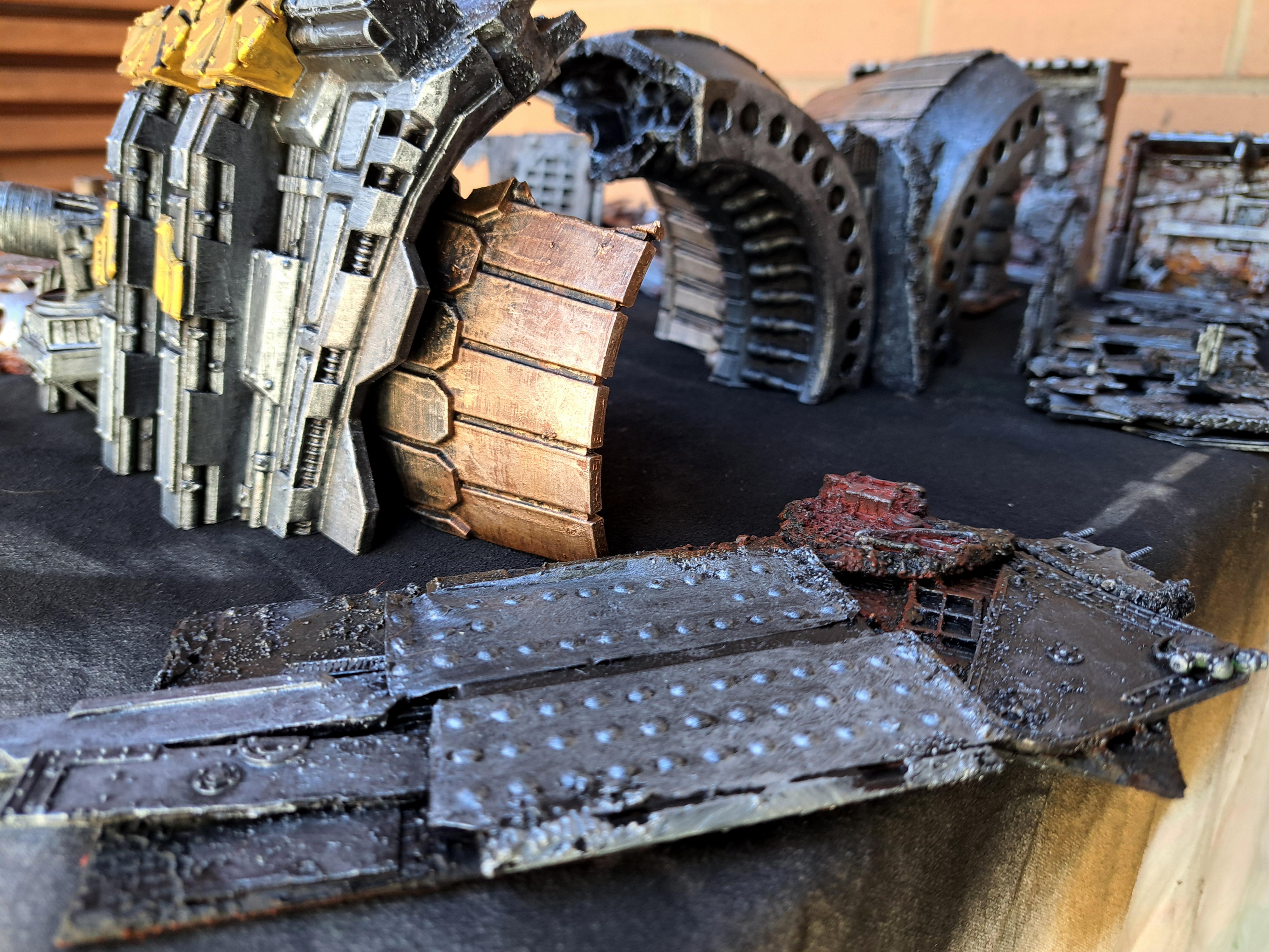28mm, Crash Site, Crashed Starship, Stargrave, Terrain, Warhammer 40,000, Wreckage