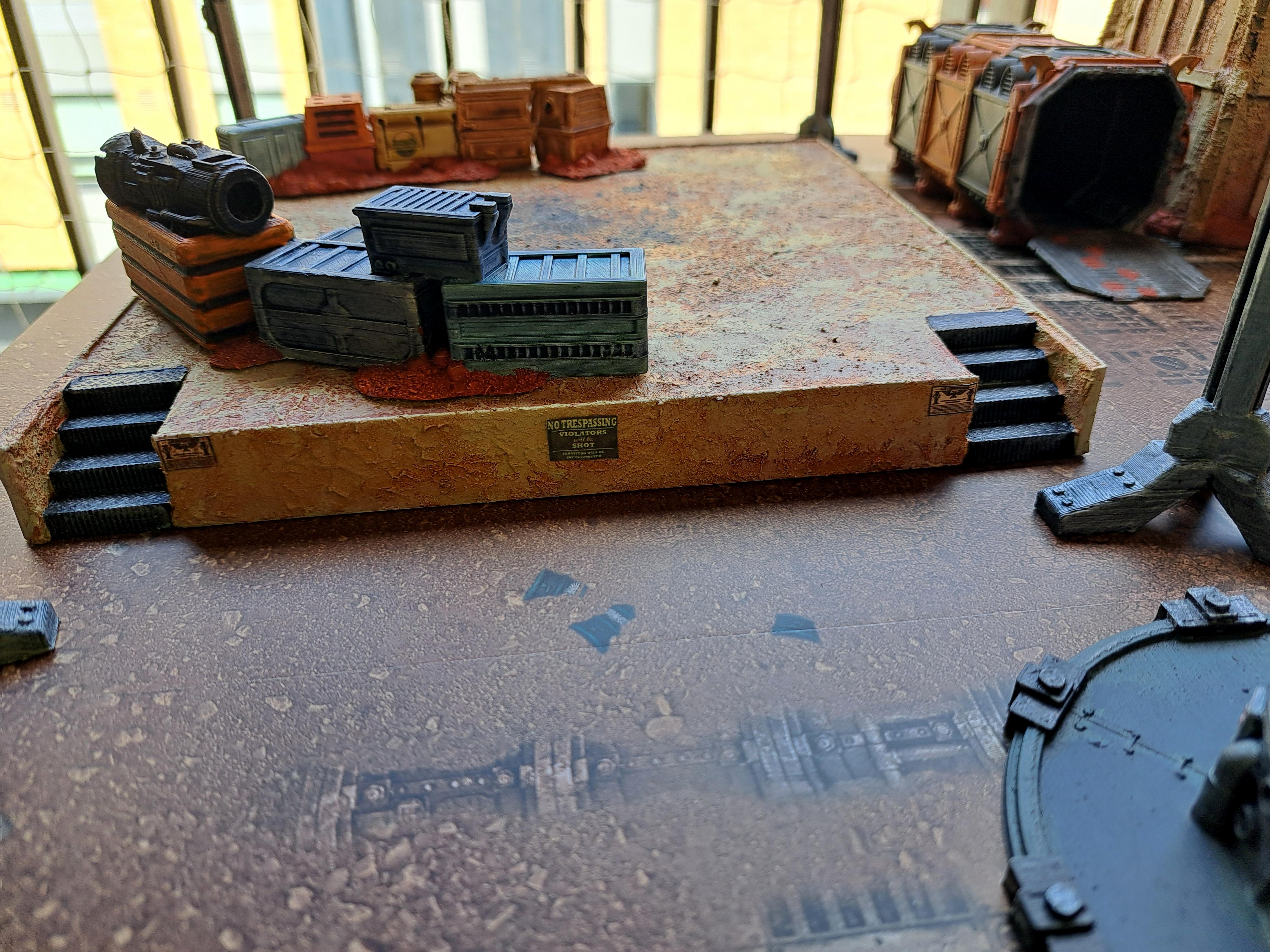 28mm, Crates, Landing Pad, Scifi, Stargrave, Terrain