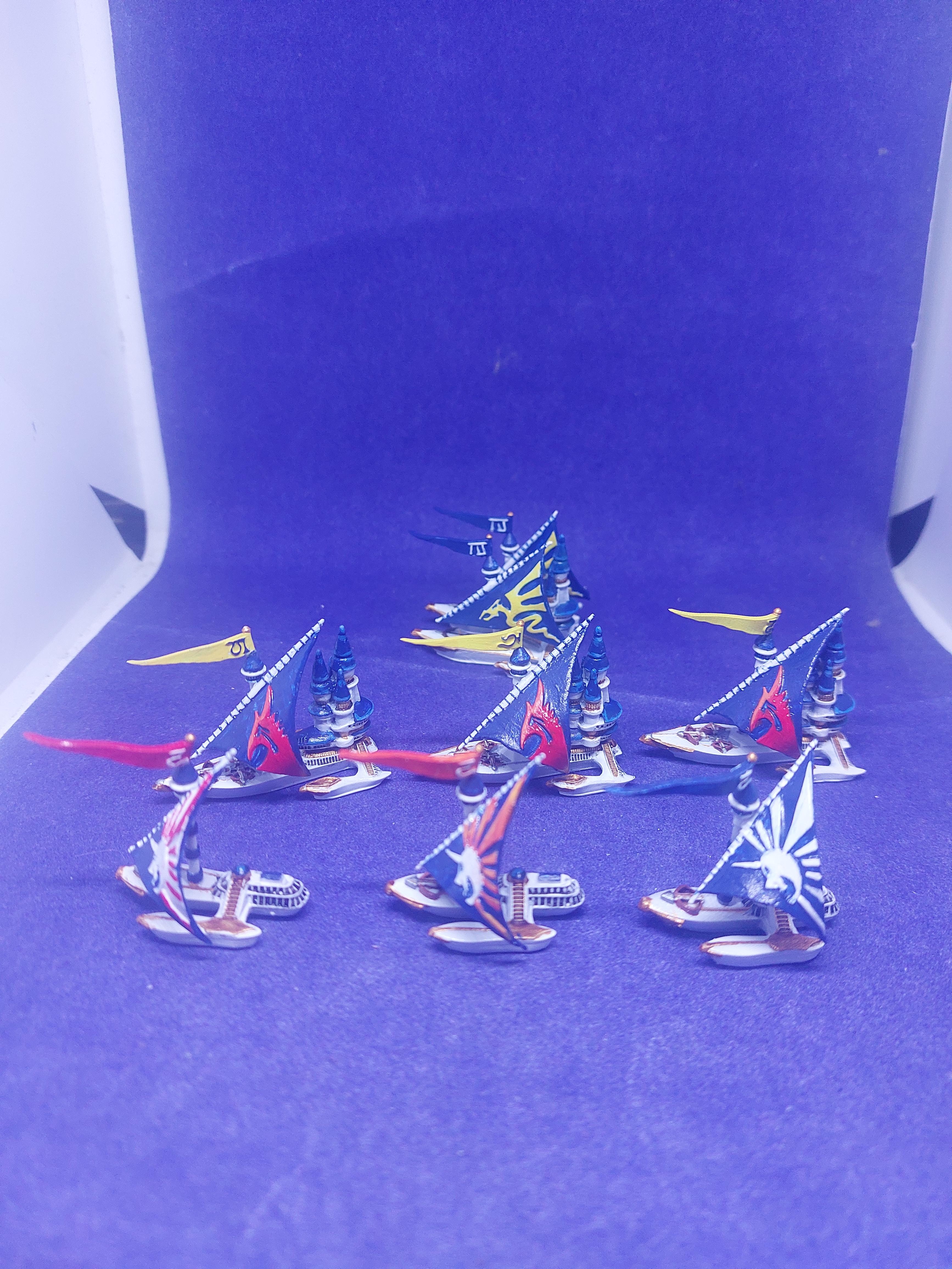 3d Print, Fleet, High Elves, Manowar, Navy, Sail, Warhammer Fantasy