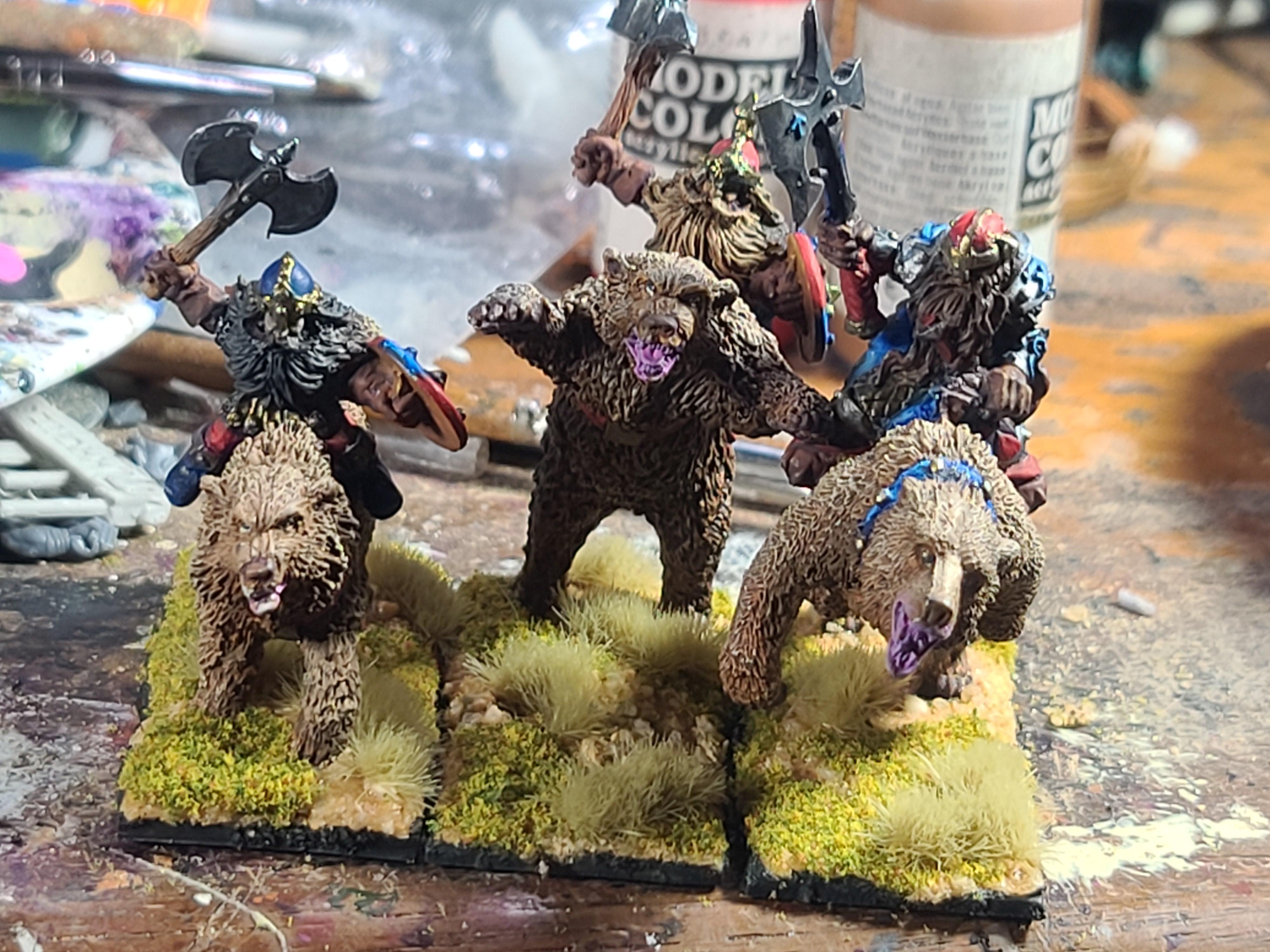 Bear, Bear Cavalry, Dwarves, Reaper Miniatures, Warhammer Fantasy