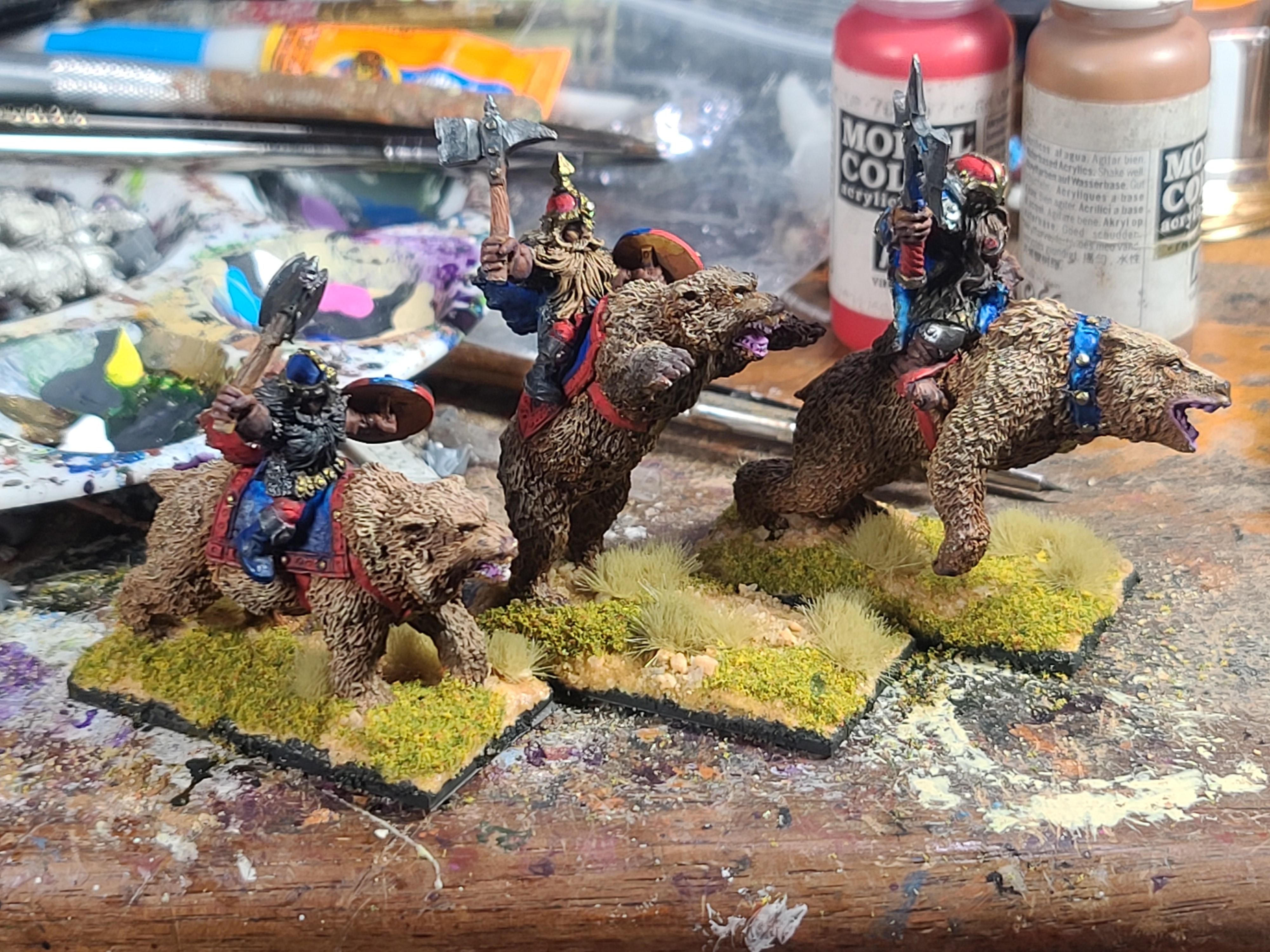 Bear, Bear Cavalry, Dwarves, Reaper Miniatures, Warhammer Fantasy