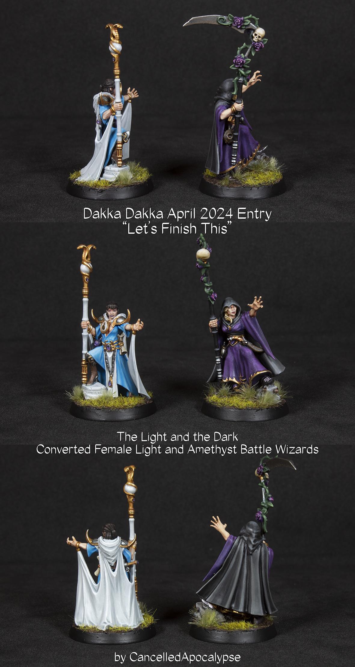 Age Of Sigmar, Amethyst Wizard, Battle Wizard, Cities Of Sigmar, Collegiate Battle Wizard, Conversion, Empire, Female, Kitbash, Light Wizard, Mage, Warhammer Fantasy, Wizard