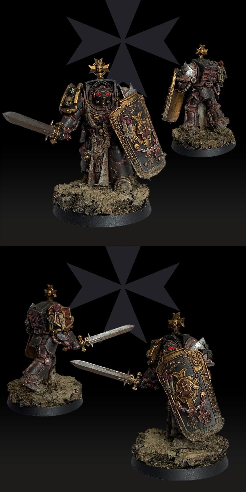 Black Templars, Captain, Grimdark, Space Marines, Stahlfried, Terminator Armor, Warhammer 40,000