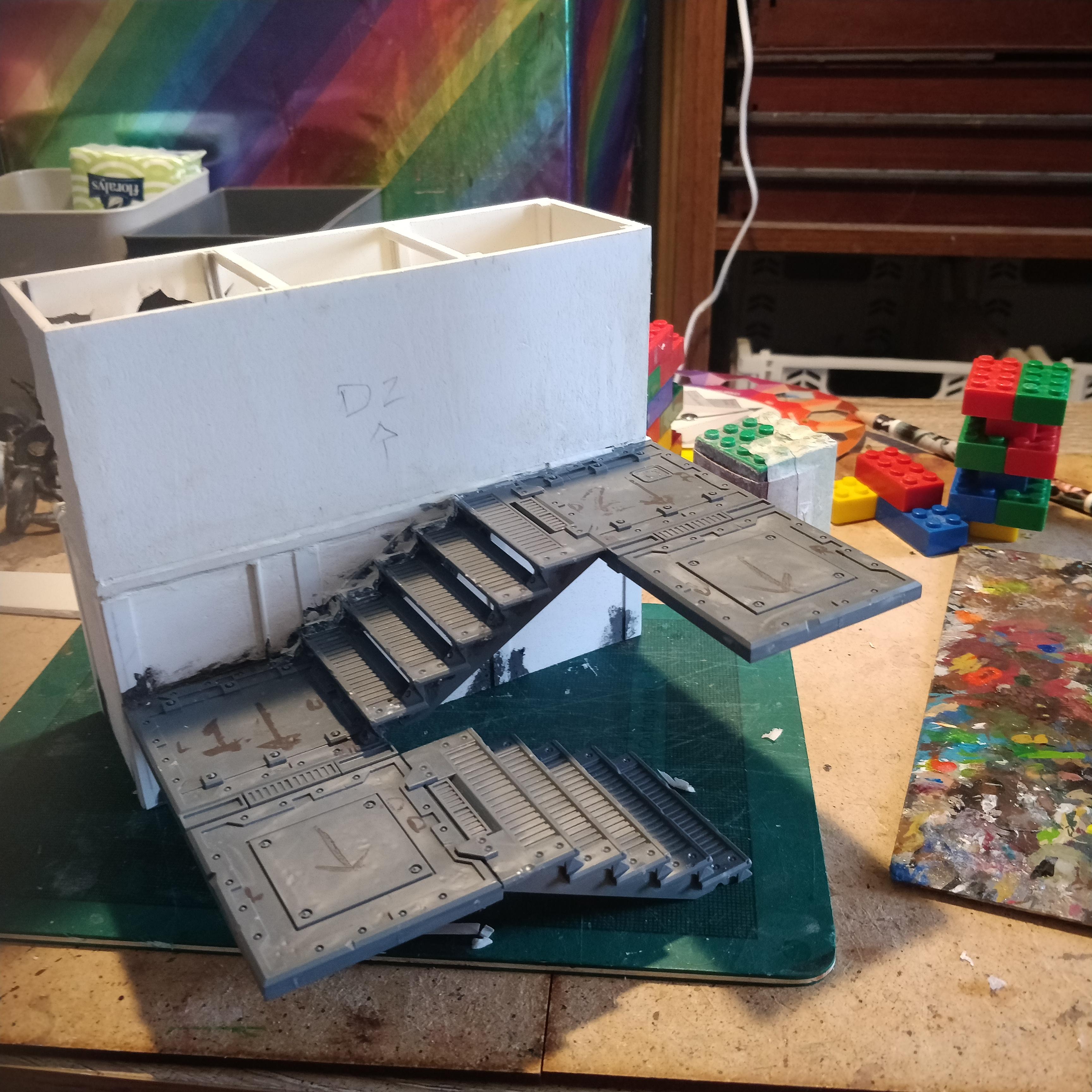 N17, Necromunda, Stairs, Stairwell, Work In Progress, Zone Mortalis