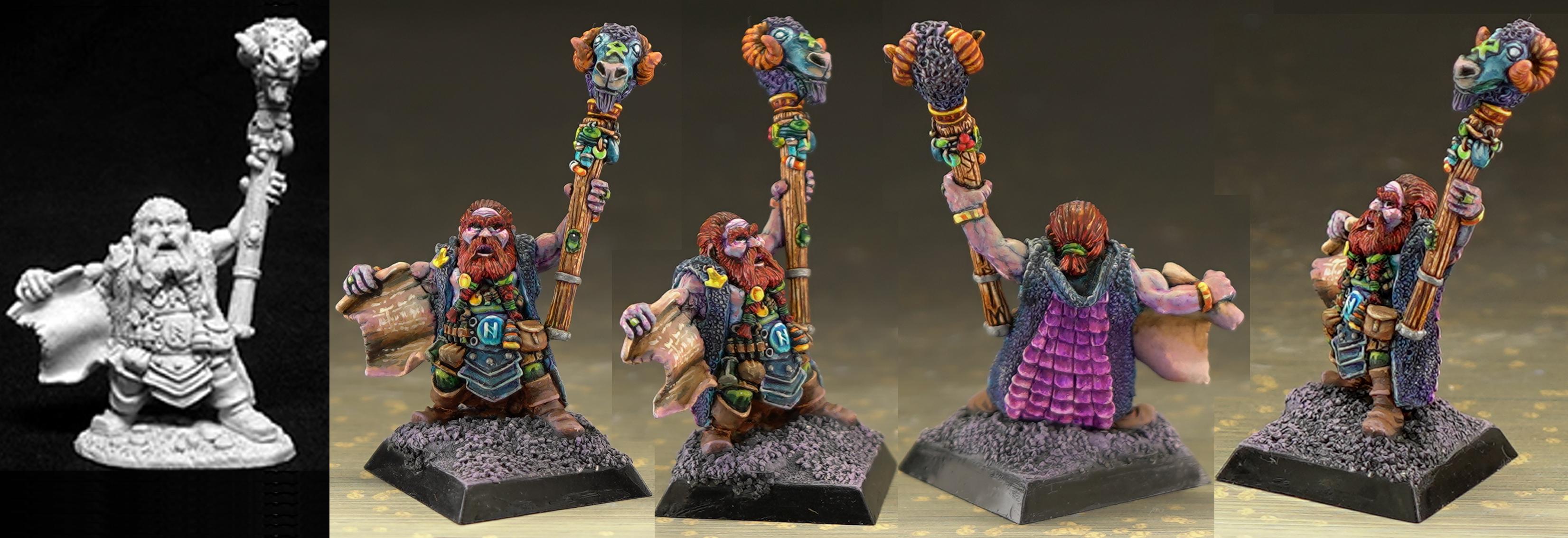 02707, Dwarf Wizard, Dwarves, Odum Rumblebeard, Reaper, Reaper Bones