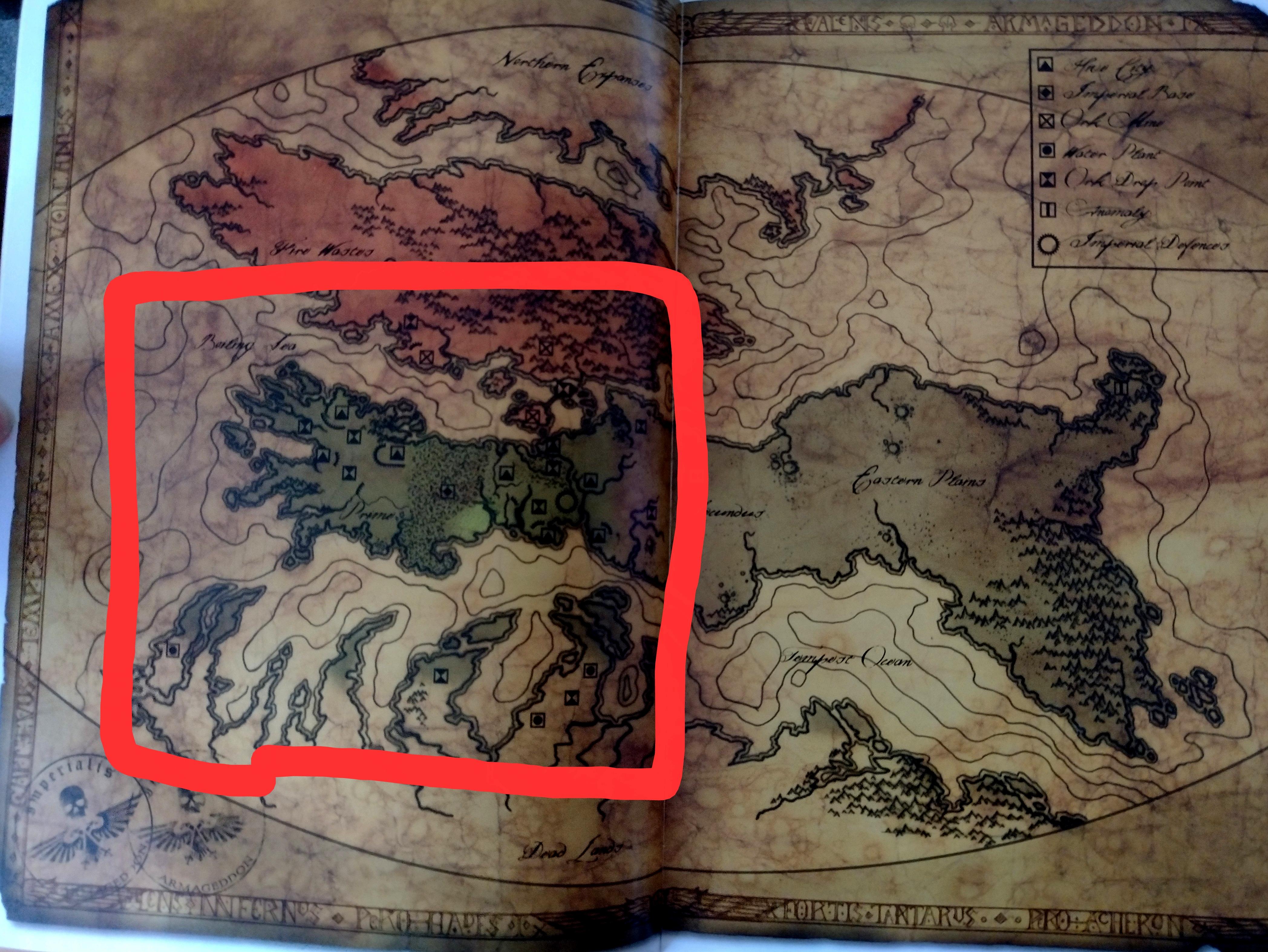 Armageddon, Map, Warhammer 40,000