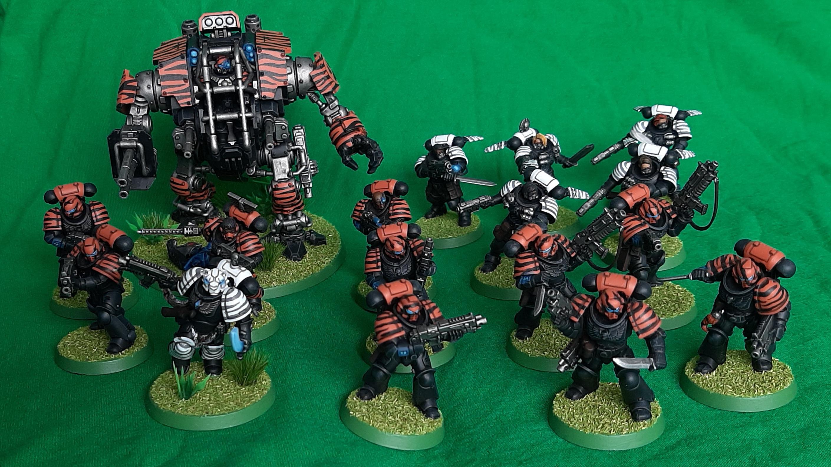 Adeptus, Astartes, Black, Camouflage, Combat, Female, Fighting, Forest, India, Jungle, Orange, Patrol, Space, Space Marines, Stripes, Tiger, Tigers, Veda, Warriors, White, Wolves
