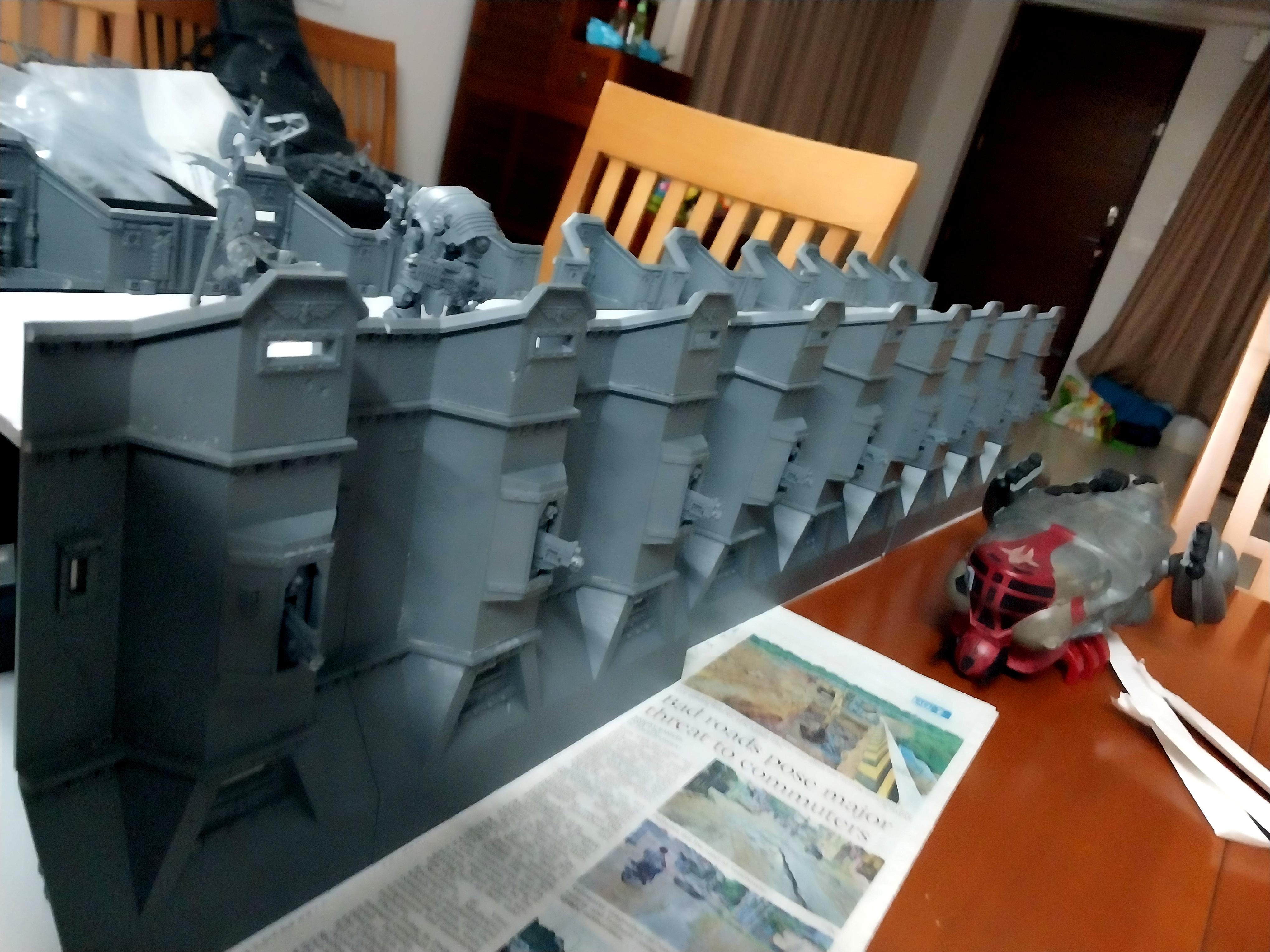 Adeptus Arbites, City Wall, Fortification, Imperial Bastion, Out Of Production, Terrain, Thin Blue Line, Wall