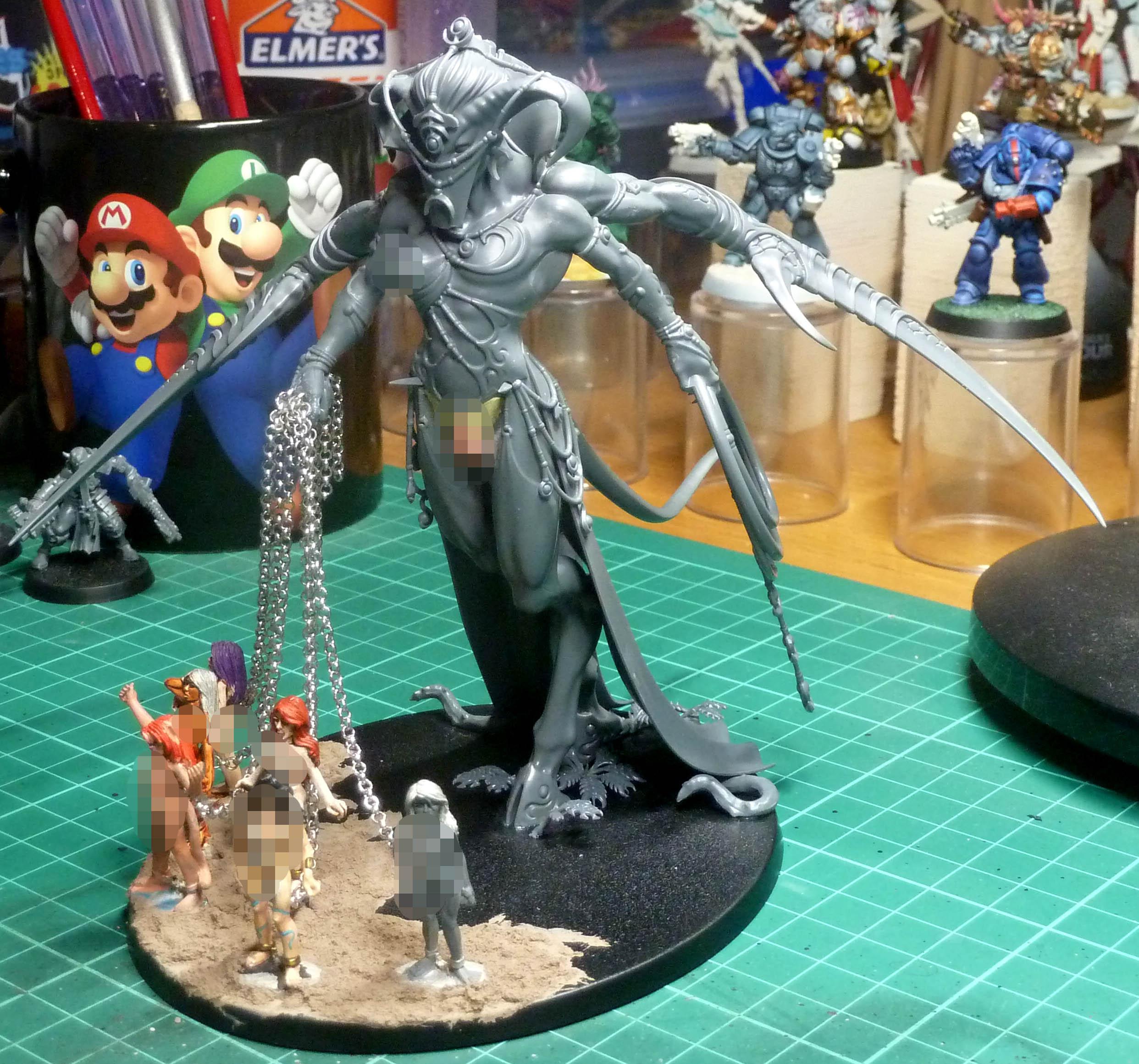 Daemons, Keeper Of Secrets, Nsfw, Prince, Princess, Slaanesh, Slaves