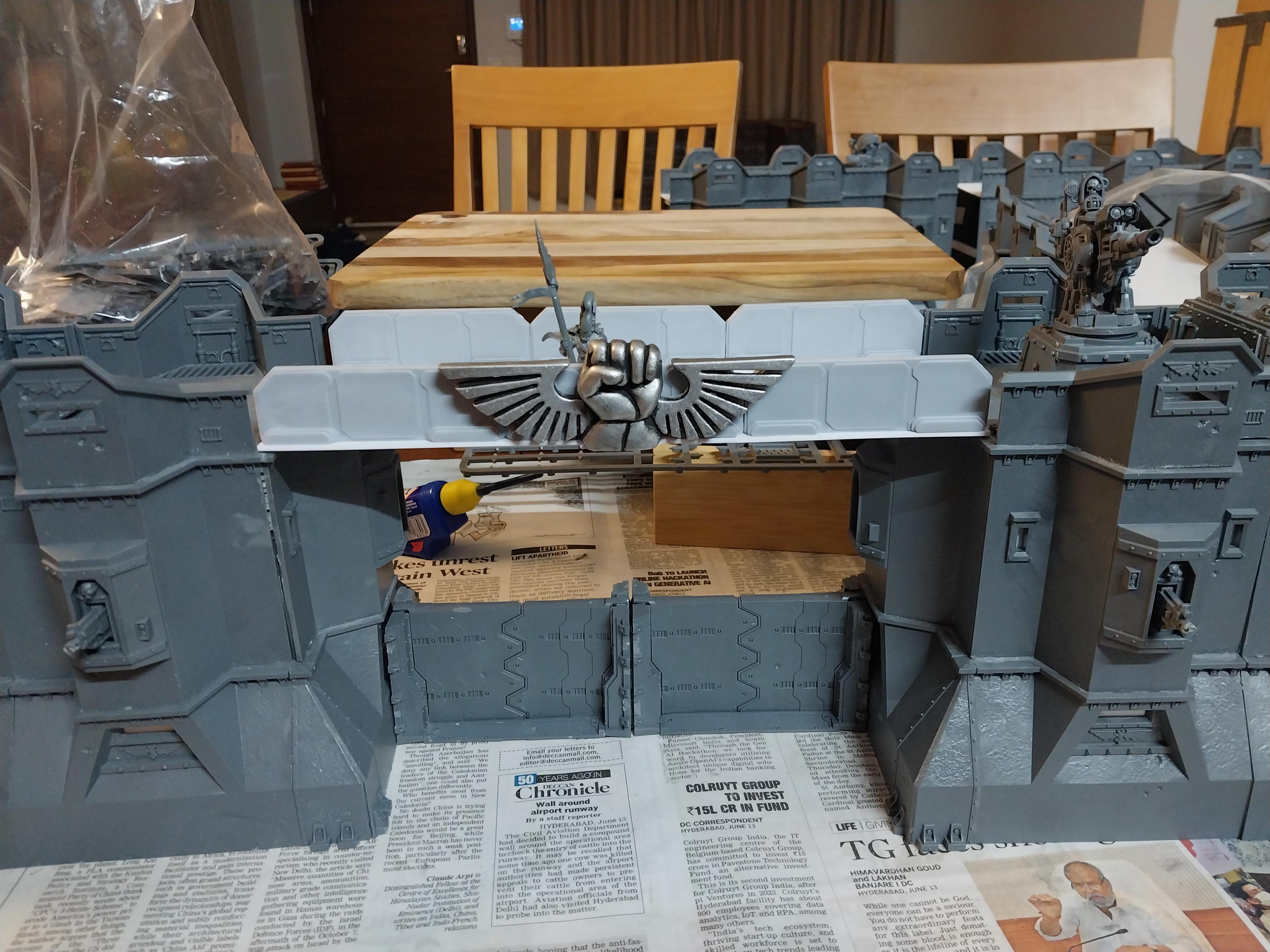 Adeptus Arbites, City Wall, Fortification, Imperial Bastion, Out Of Production, Proxie Miniatures, Terrain, Walkway, Wall