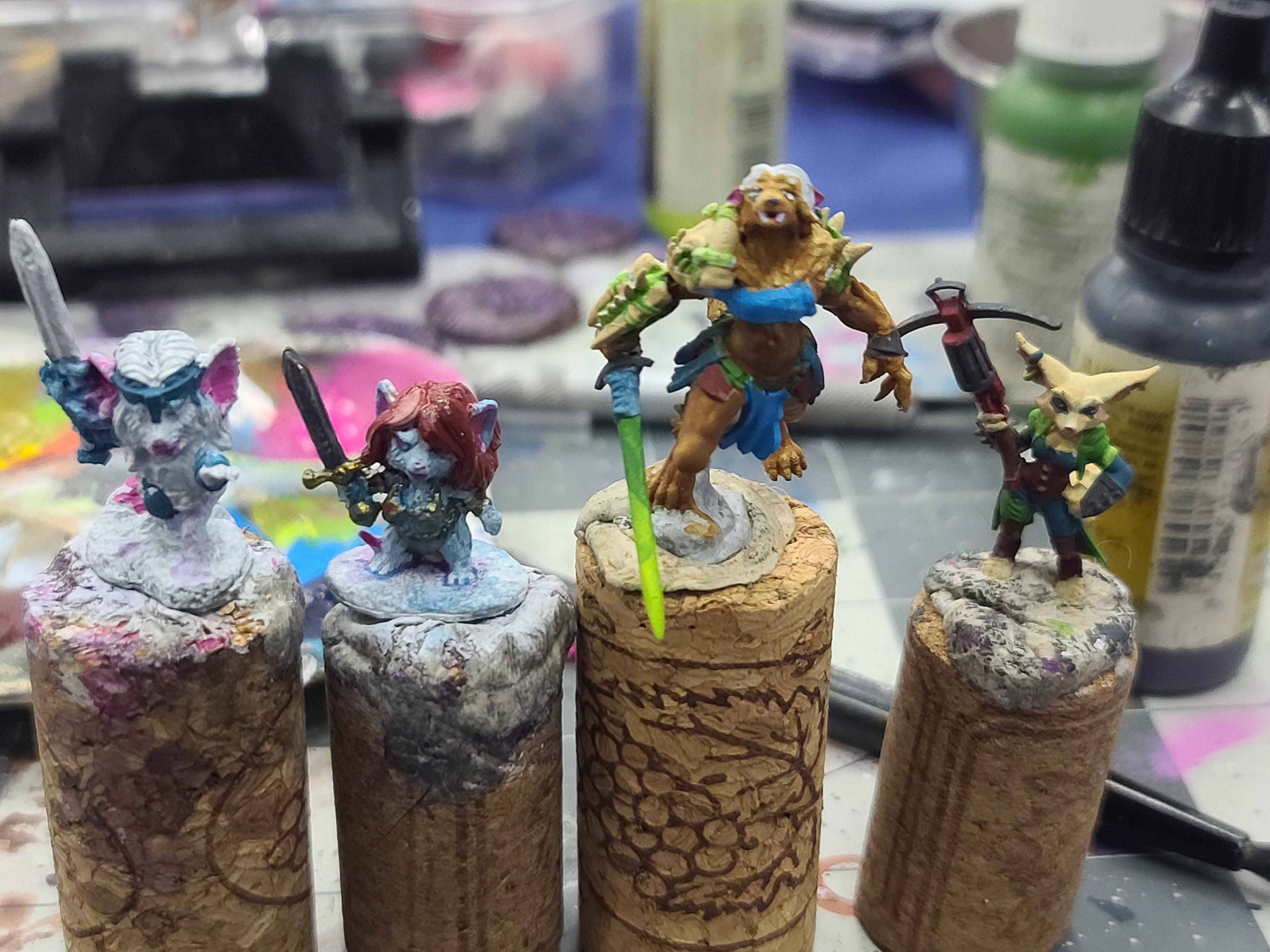 3d Prints, Animal Adventurers, Barbarian, Bones, Dungeons And Dragons, Fennec Fox, Mouslings, Rangers, Reaper Miniatures, Velrock Miniatures, Wolf