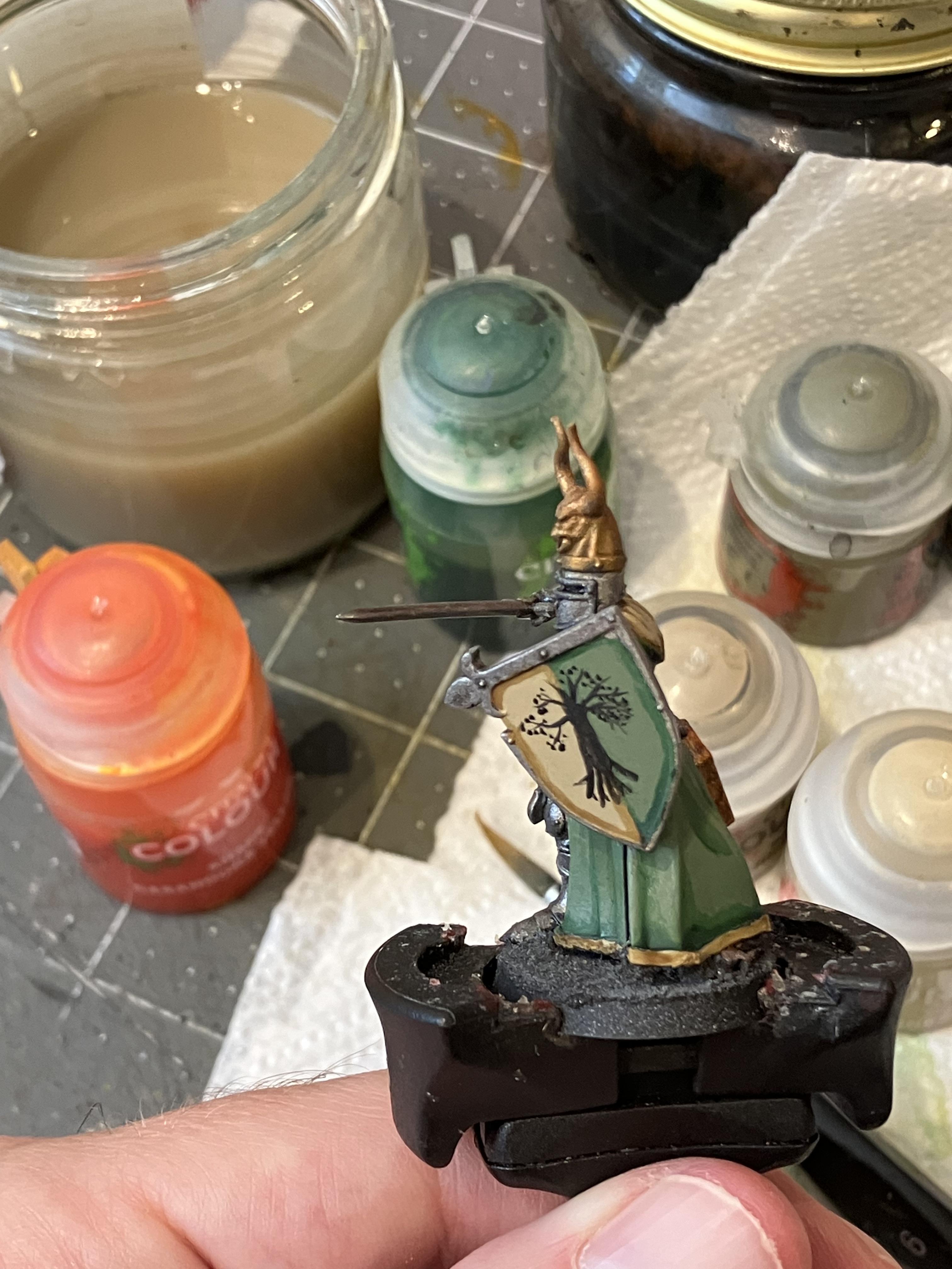 Bretonnians, Foot Knights, Footknight, Freehand, Oldhammer, Painting, Warhammer Fantasy, Warhammer The Old World