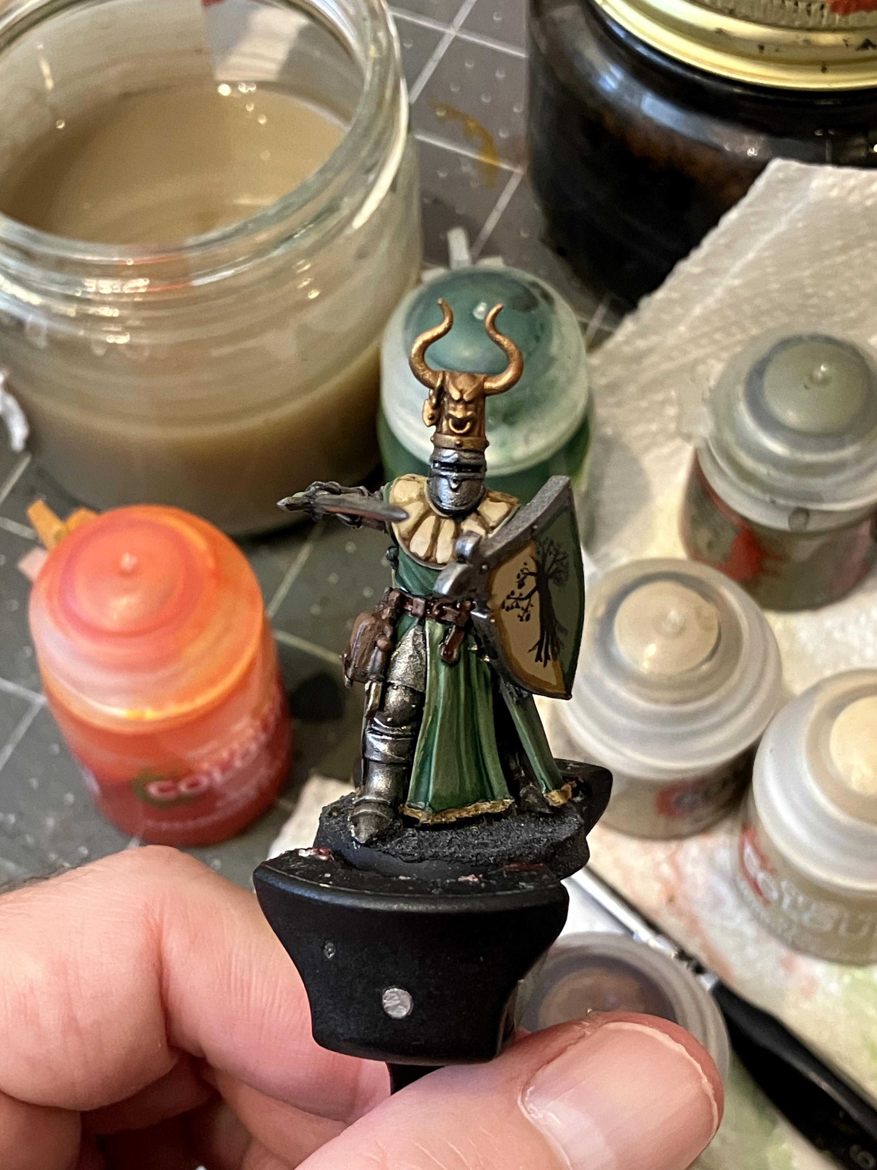 Bretonnians, Foot Knights, Footknight, Freehand, Oldhammer, Painting, Warhammer Fantasy, Warhammer The Old World