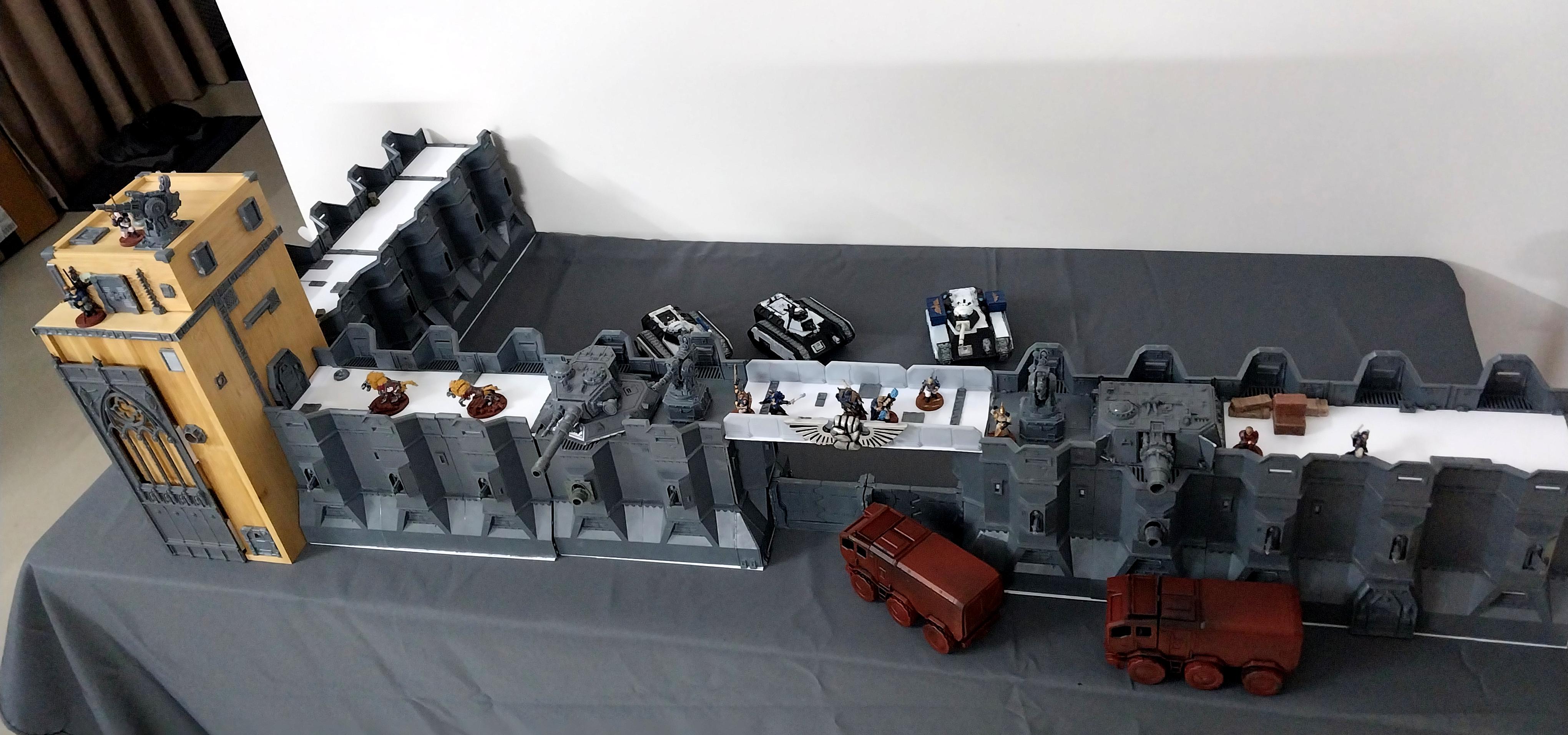 Adeptus Arbites, City Wall, Fortification, Imperial Bastion, Out Of Production, Terrain, Thin Blue Line, Wall