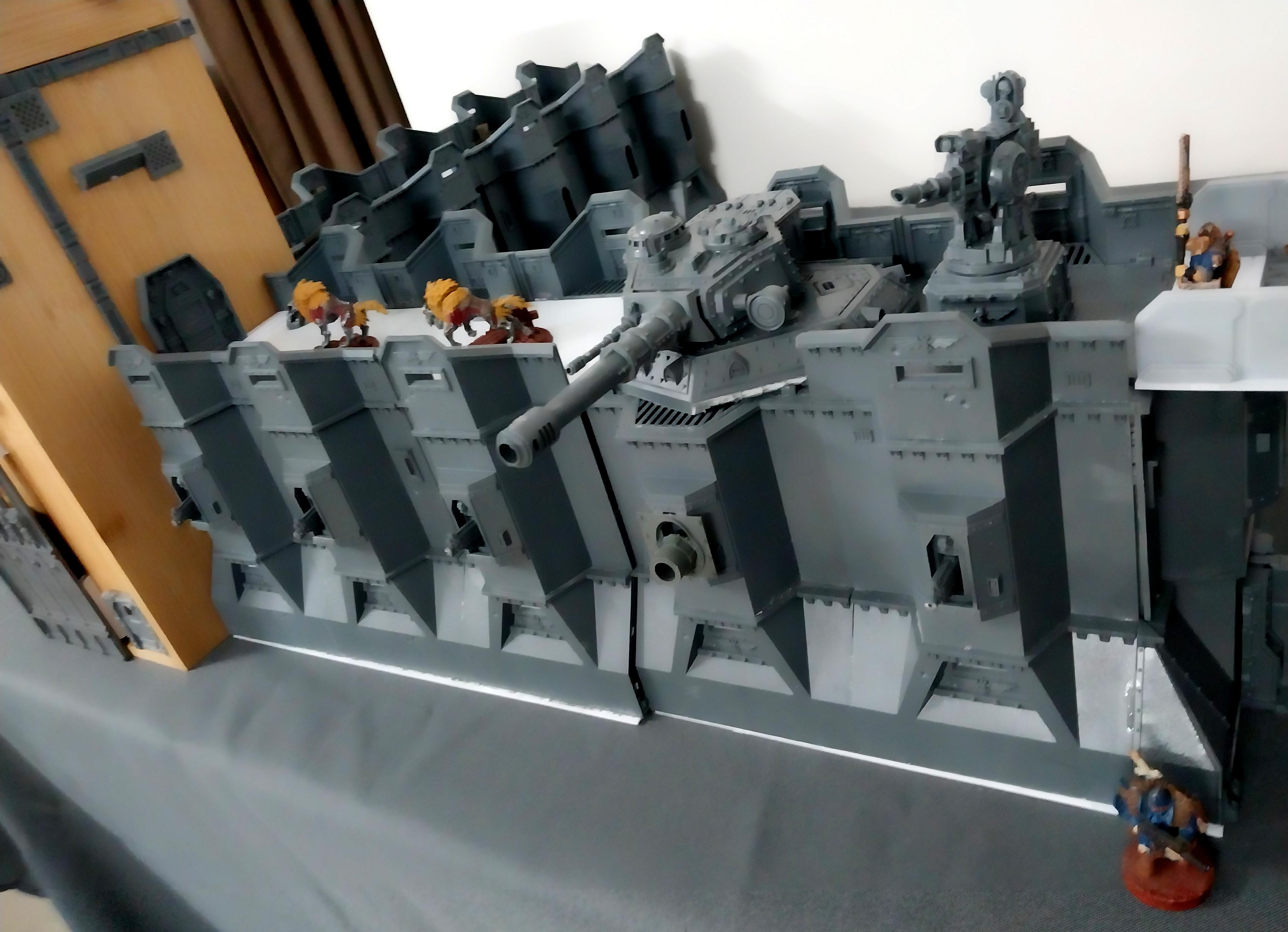 Adeptus Arbites, City Wall, Fortification, Imperial Bastion, Out Of Production, Terrain, Thin Blue Line, Wall