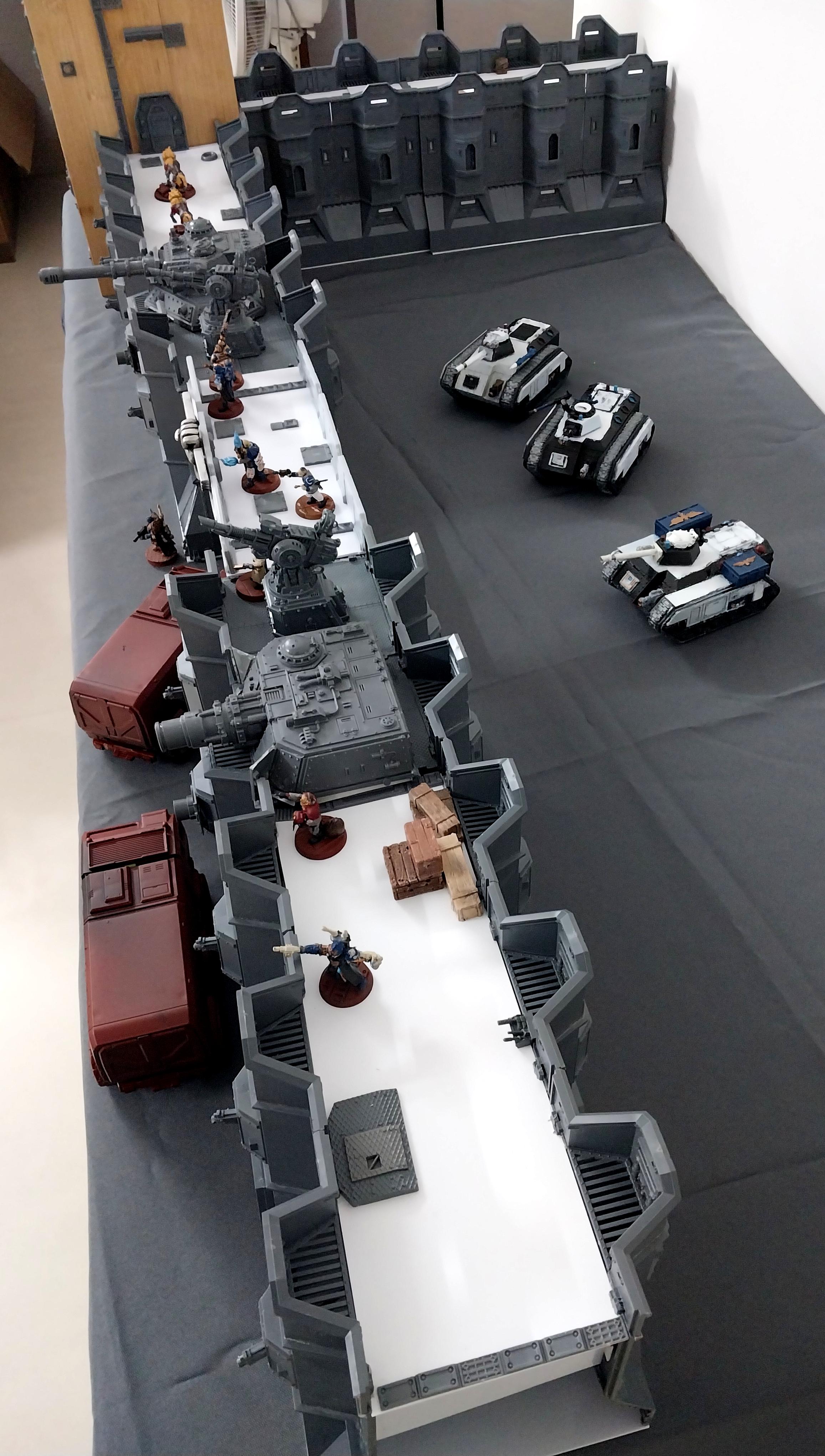 Adeptus Arbites, Chimera, City Wall, Fortification, Imperial Bastion, Out Of Production, Terrain, Thin Blue Line, Wall
