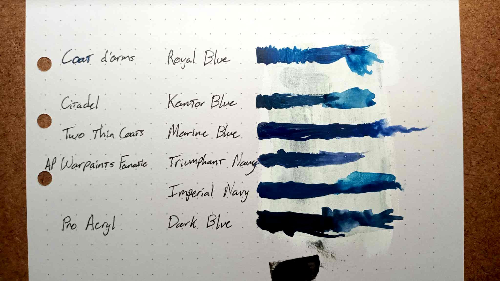 Color Comparison, Dark Blue, Dark Blue Comparison