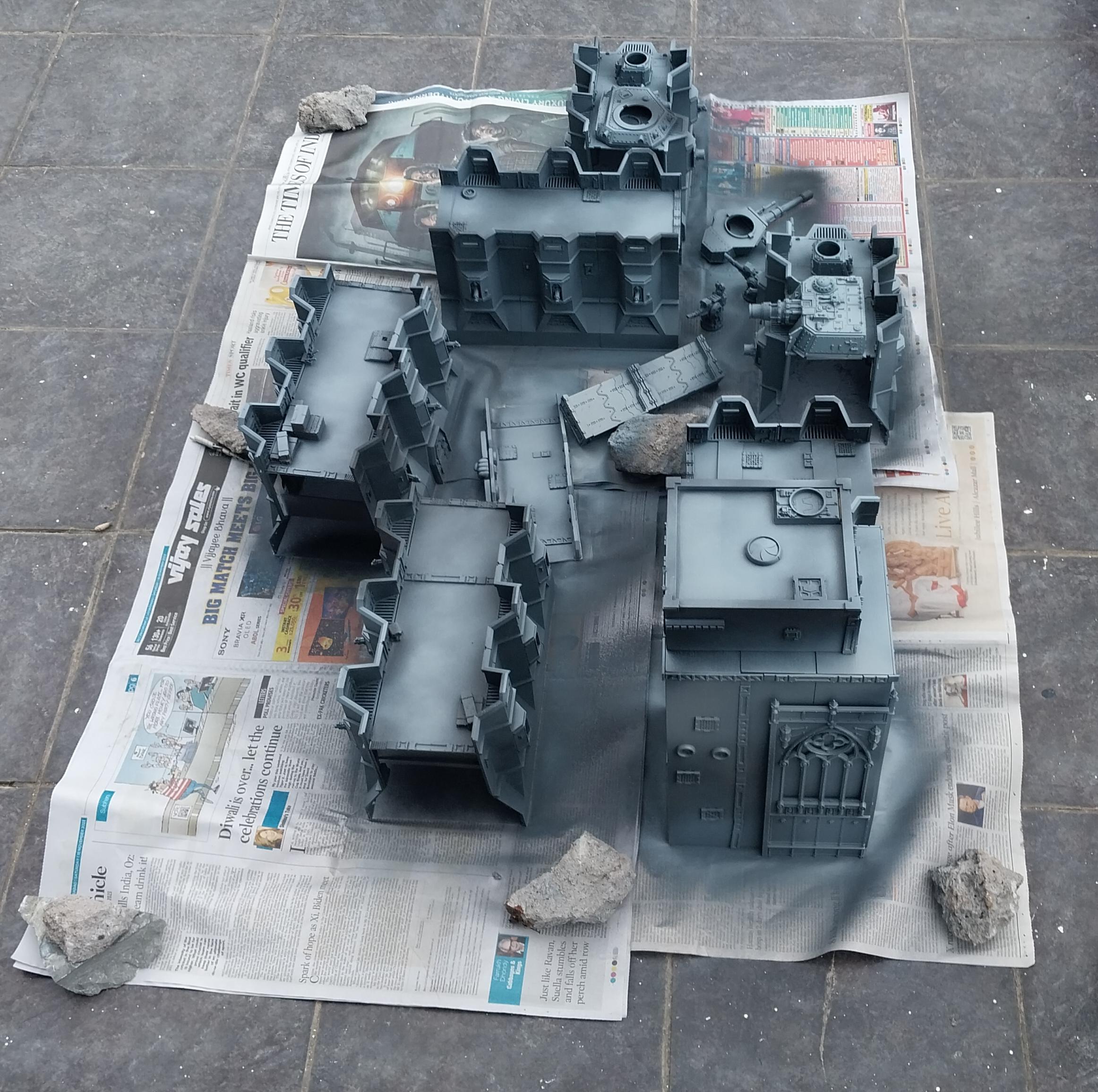 Adeptus Arbites, City Wall, Fortification, Imperial Bastion, Out Of Production, Terrain, Thin Blue Line, Wall