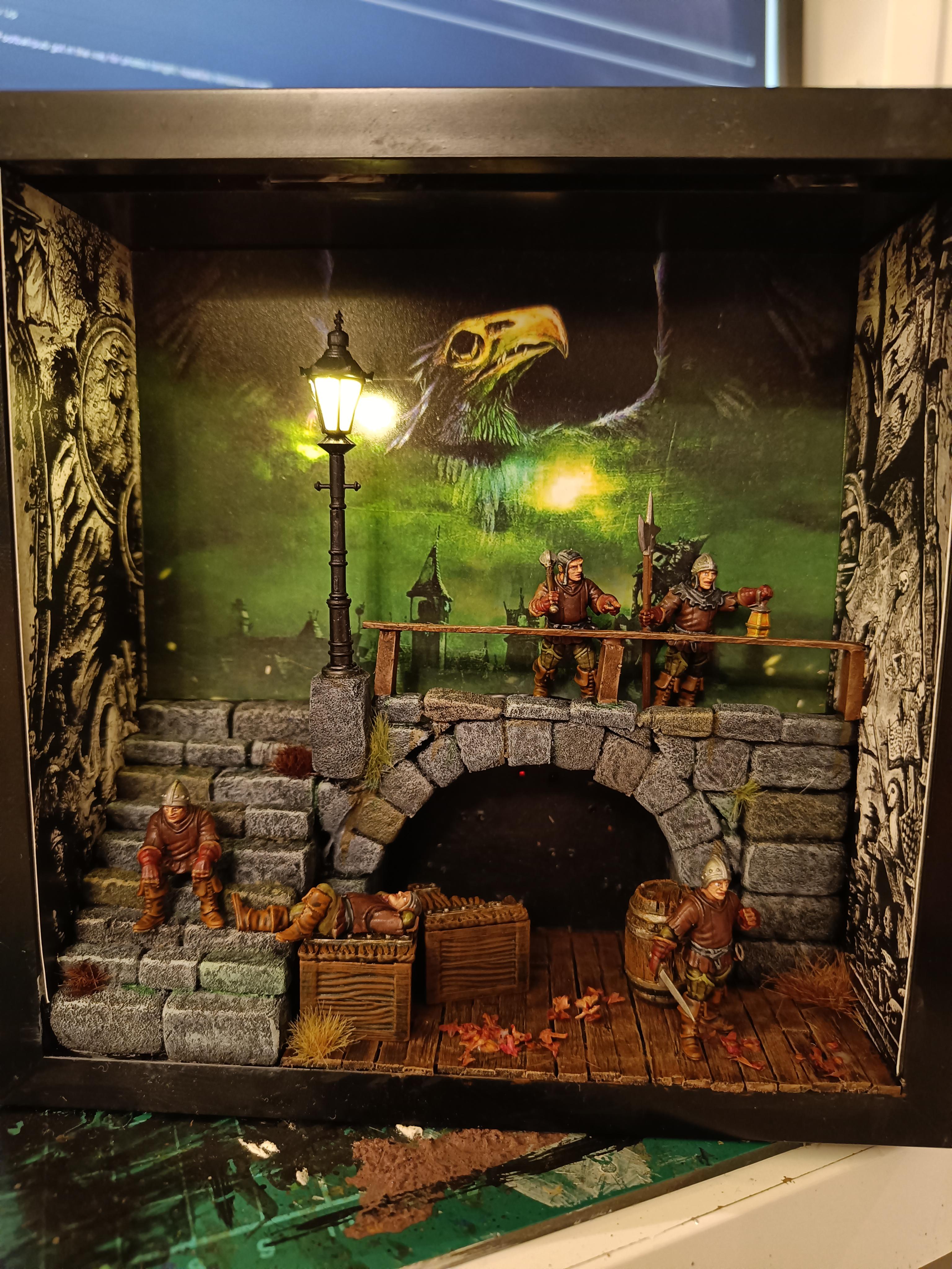 3d Photo Frame, Custom, Diorama, Kitbash, Mordheim, Nights Watch