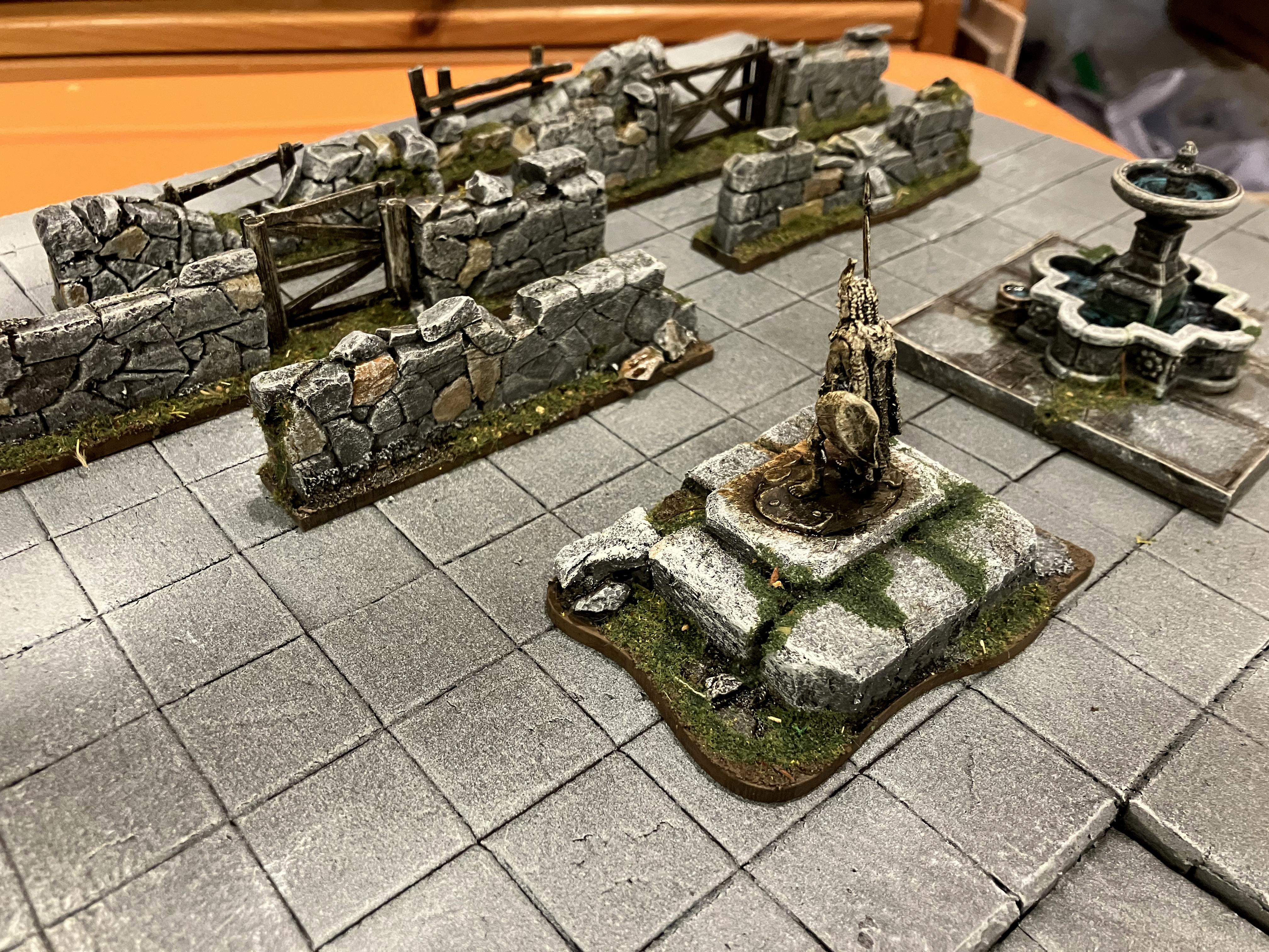 Age Of Sigmar, Details, Kitbash, Marble, Medieval, Mordheim, Painting, Scratch Build, Statue, Terrain, Village, Walls, Warhammer Fantasy