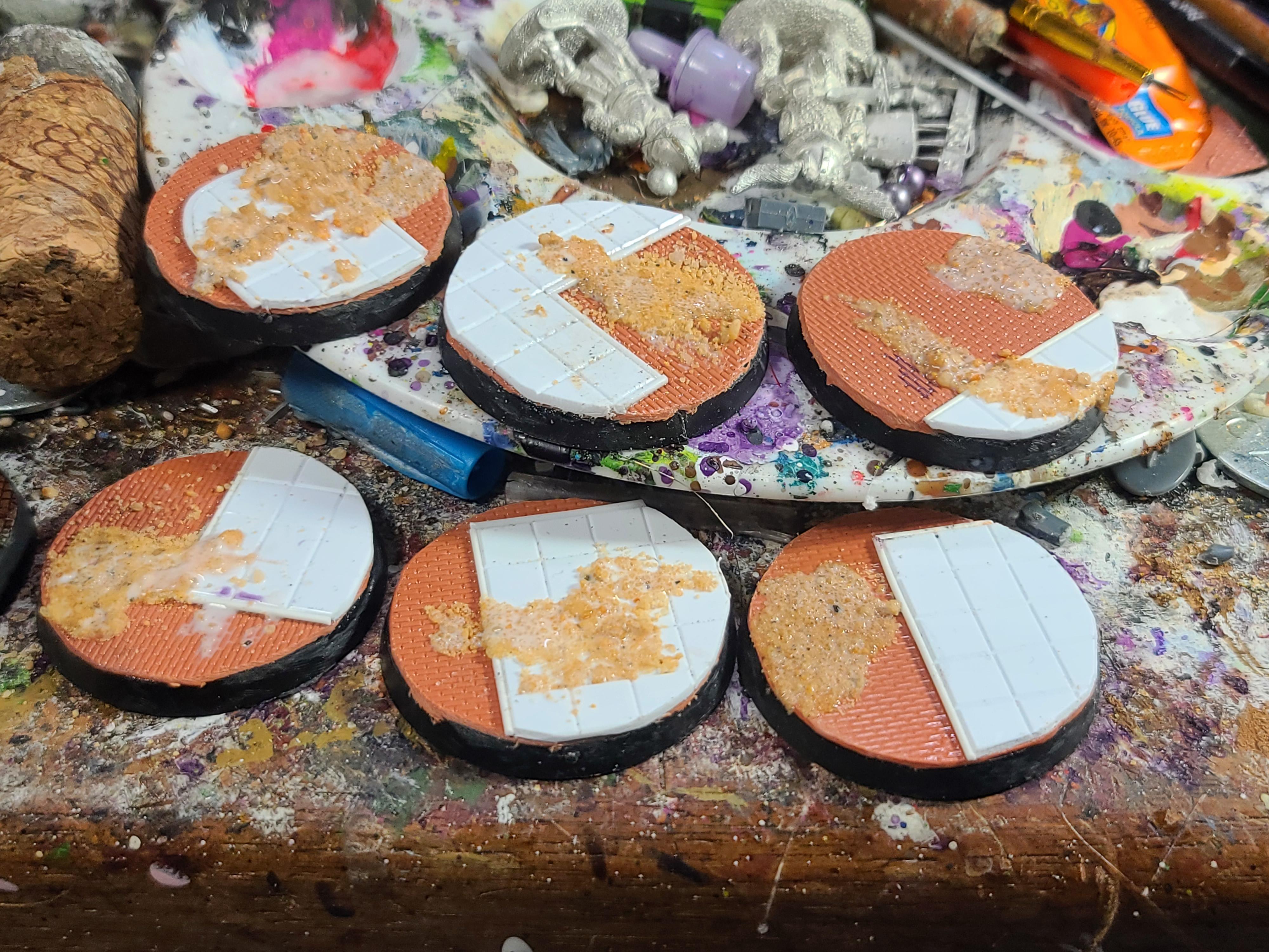 40mm, Base, Plasticard, Sand